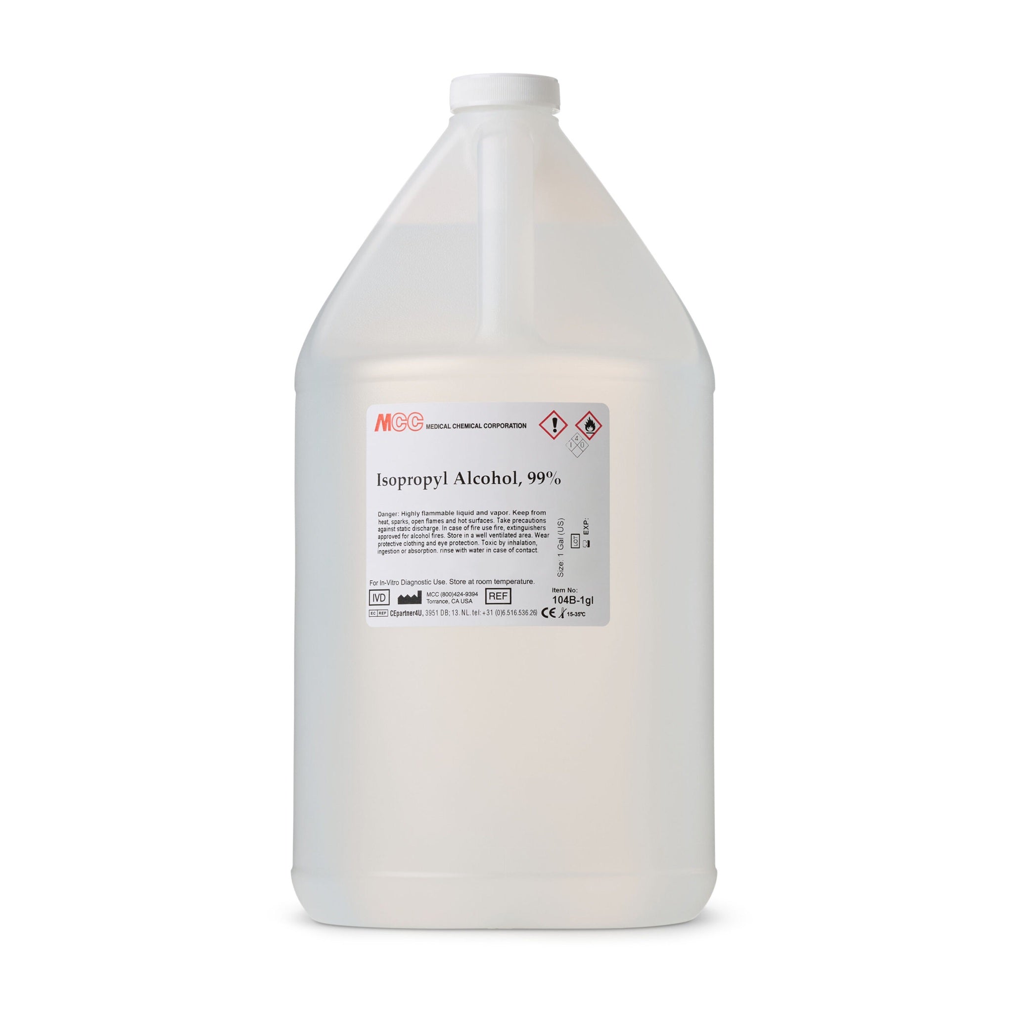Medical Chemical Corporation 104B-1GL Isopropyl Alcohol 99%, 1 Gallon, 1 Each