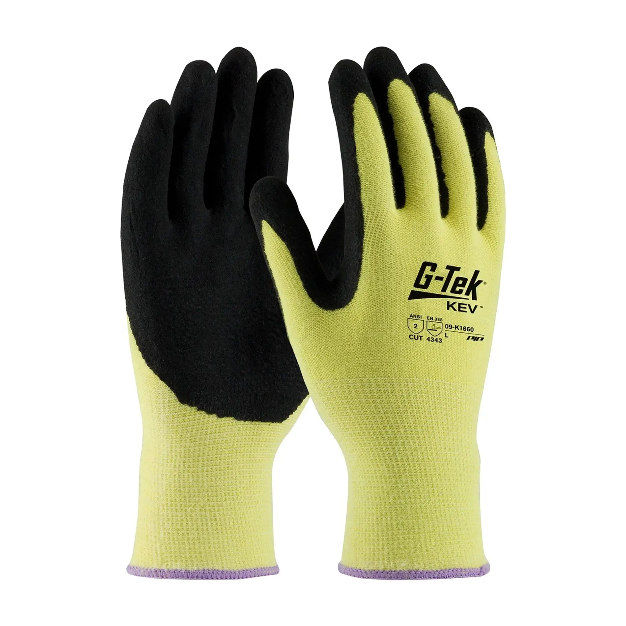 PIP G-Tek KEV 09-K1660 Seamless Knit Kevlar Glove Nitrile Coated with MicroFinish Grip - Medium Weight_Main_Image