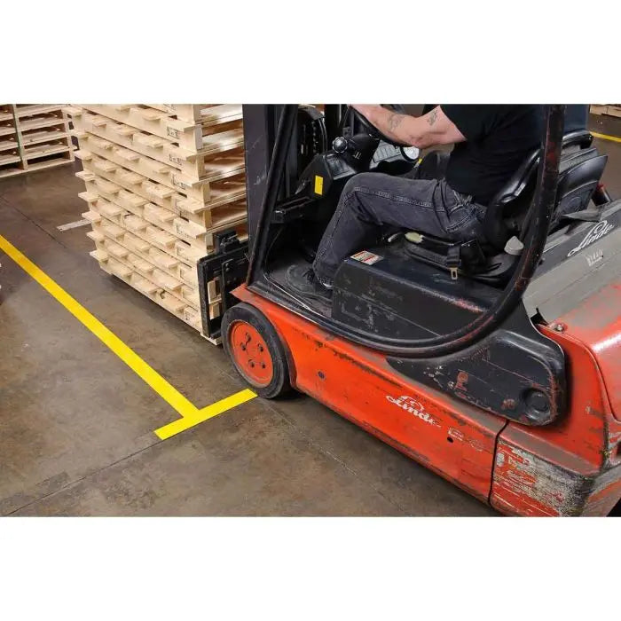 ToughStripe Floor Marking Tape Roll Polyester Solid Yellow 2" x 100'