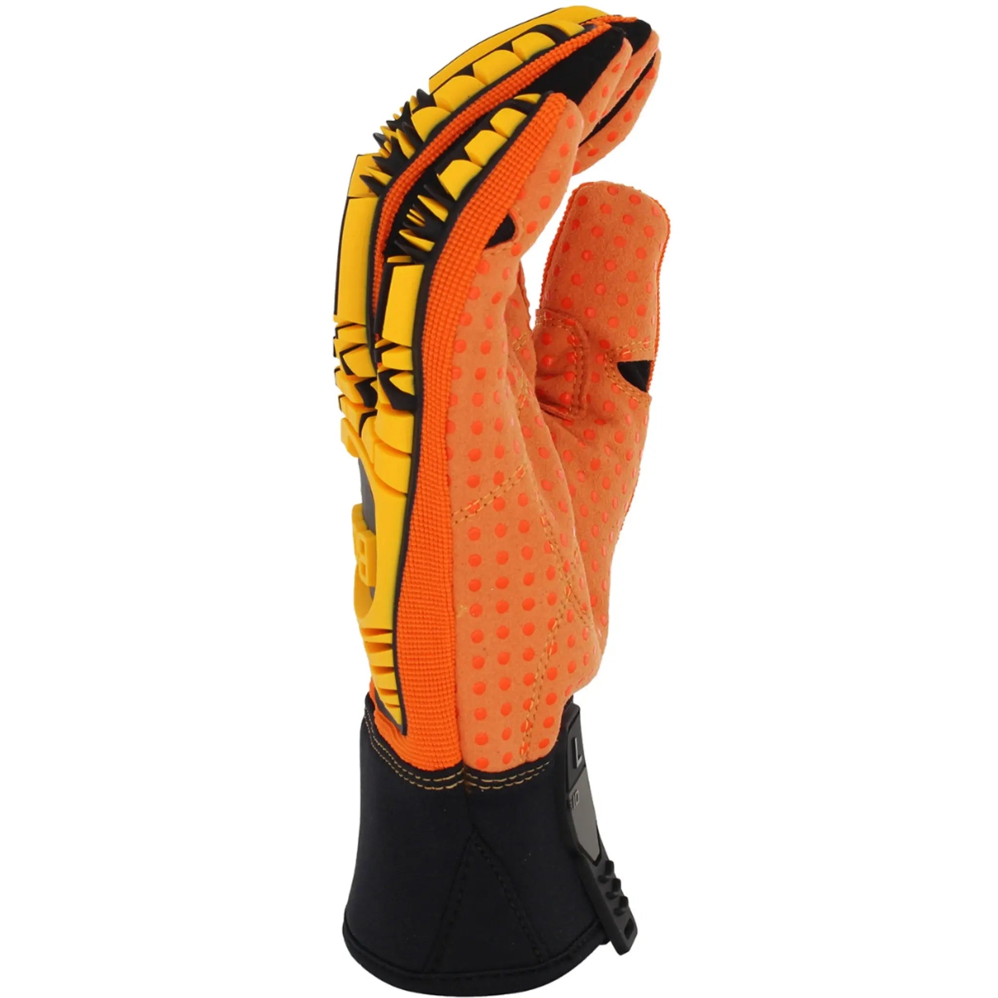 PIP Boss 120-MP2110 Synthetic Leather Palm with PVC Dotted Grip and Spandex Back, TPR Impact Protection Glove_Side_Image