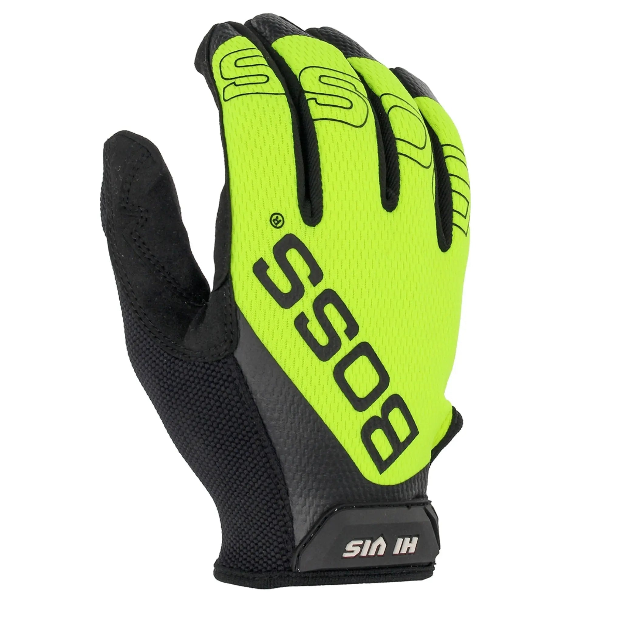 PIP Boss Utility 120-MV1230T Synthetic Microfiber Palm with Hi-Vis Mesh Fabric Back Work Glove_Back_Image_2