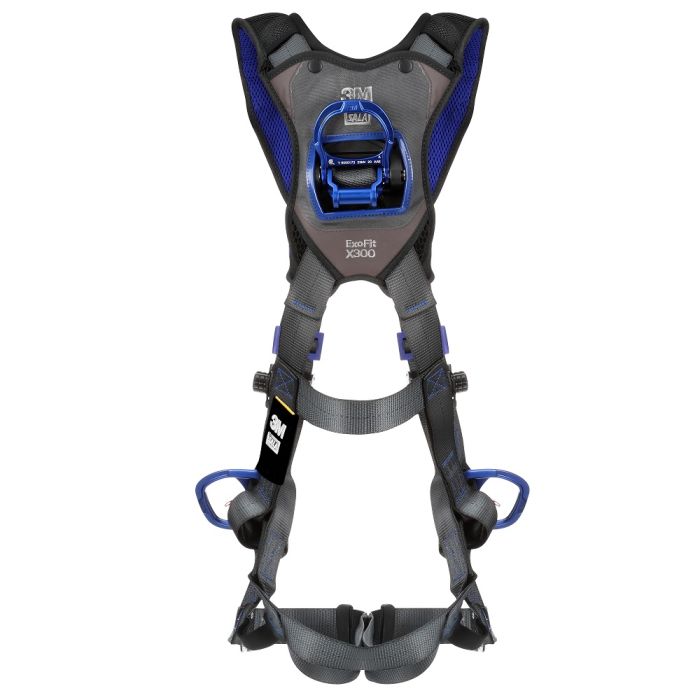3M DBI-SALA 1403205 ExoFit X300 X-Style Climbing/Positioning Vest Safety Harness, Gray, Medium/Large, 1 Each