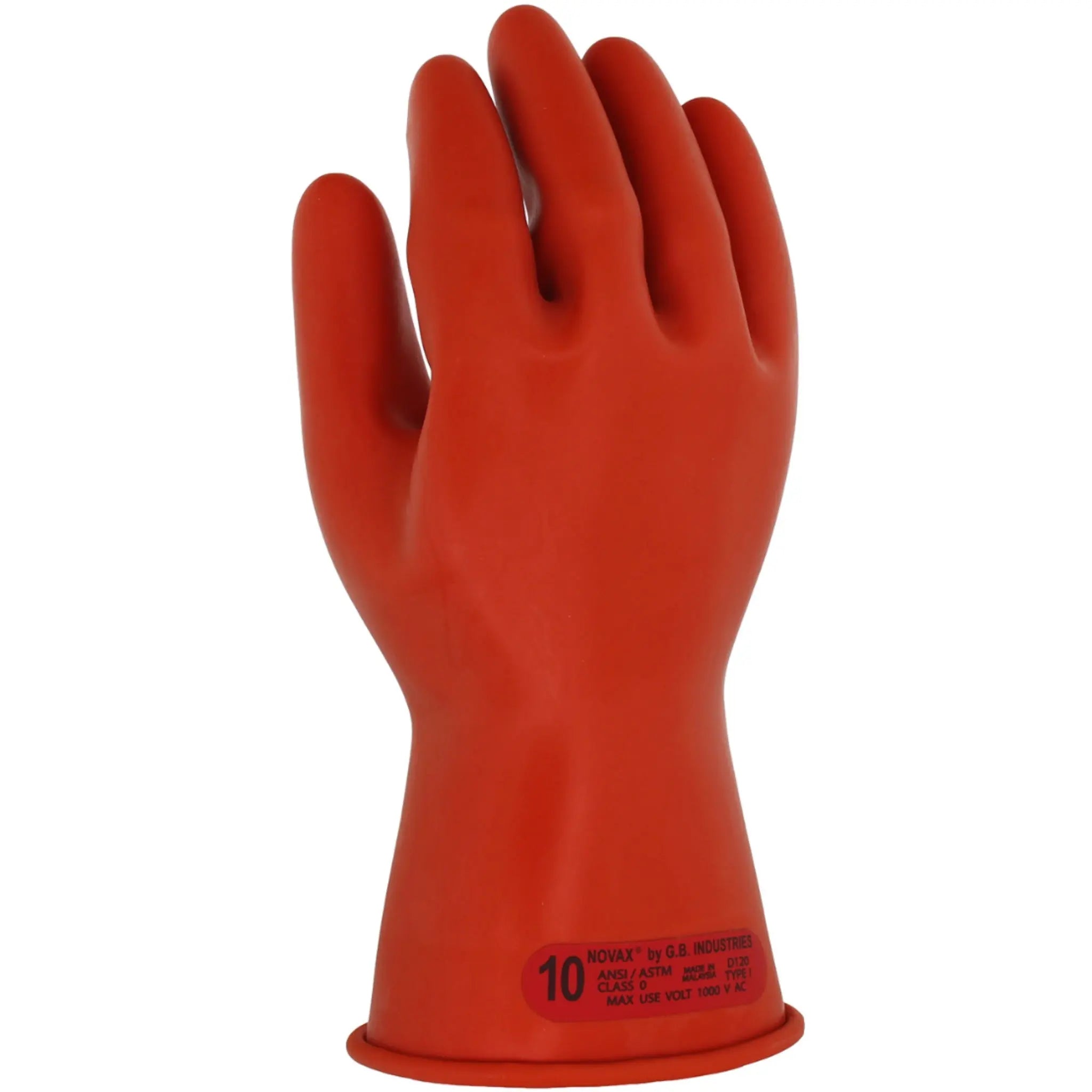 PIP Novax 147-0-11 Class 0 Rubber Insulating Glove with Straight Cuff_Back_Image
