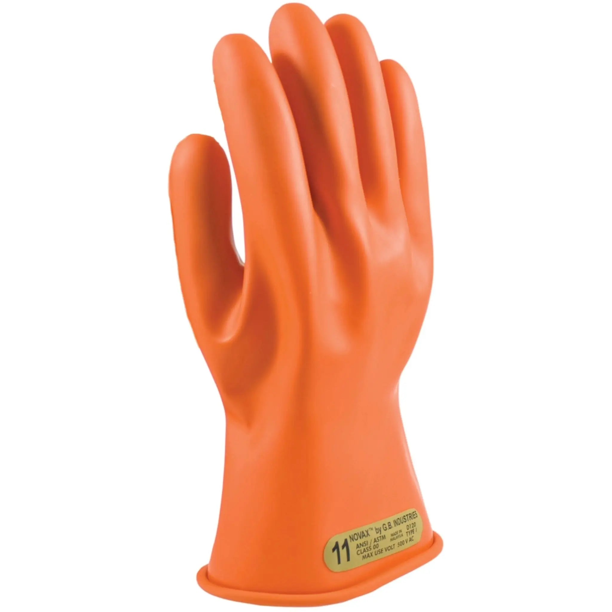 PIP 147-00-11 Class 00 Rubber Insulating Glove with Straight Cuff 11 Inch_Back_IMage