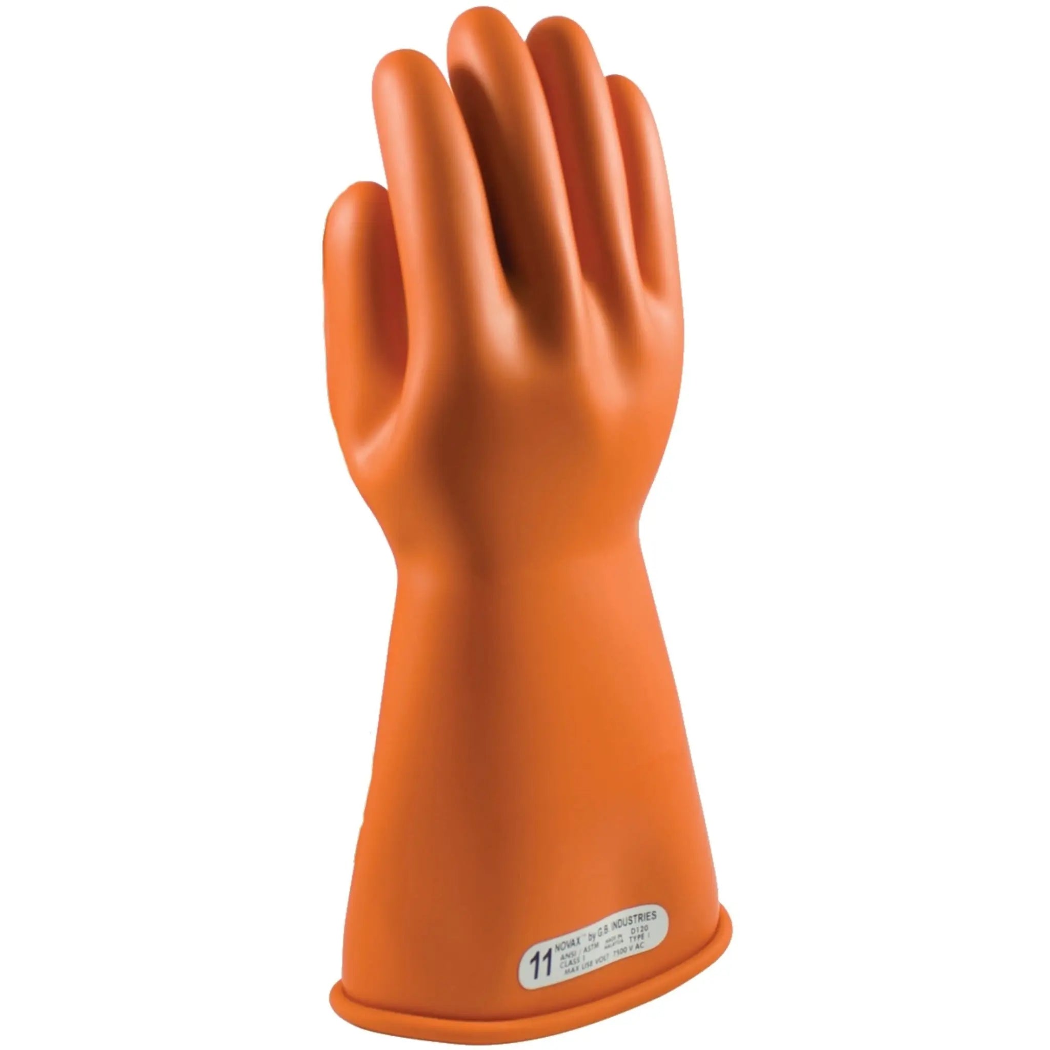 PIP NOVAX 147-1-14 14-Inch Class 1 Rubber Insulating Glove with Straight Cuff_Back_Image