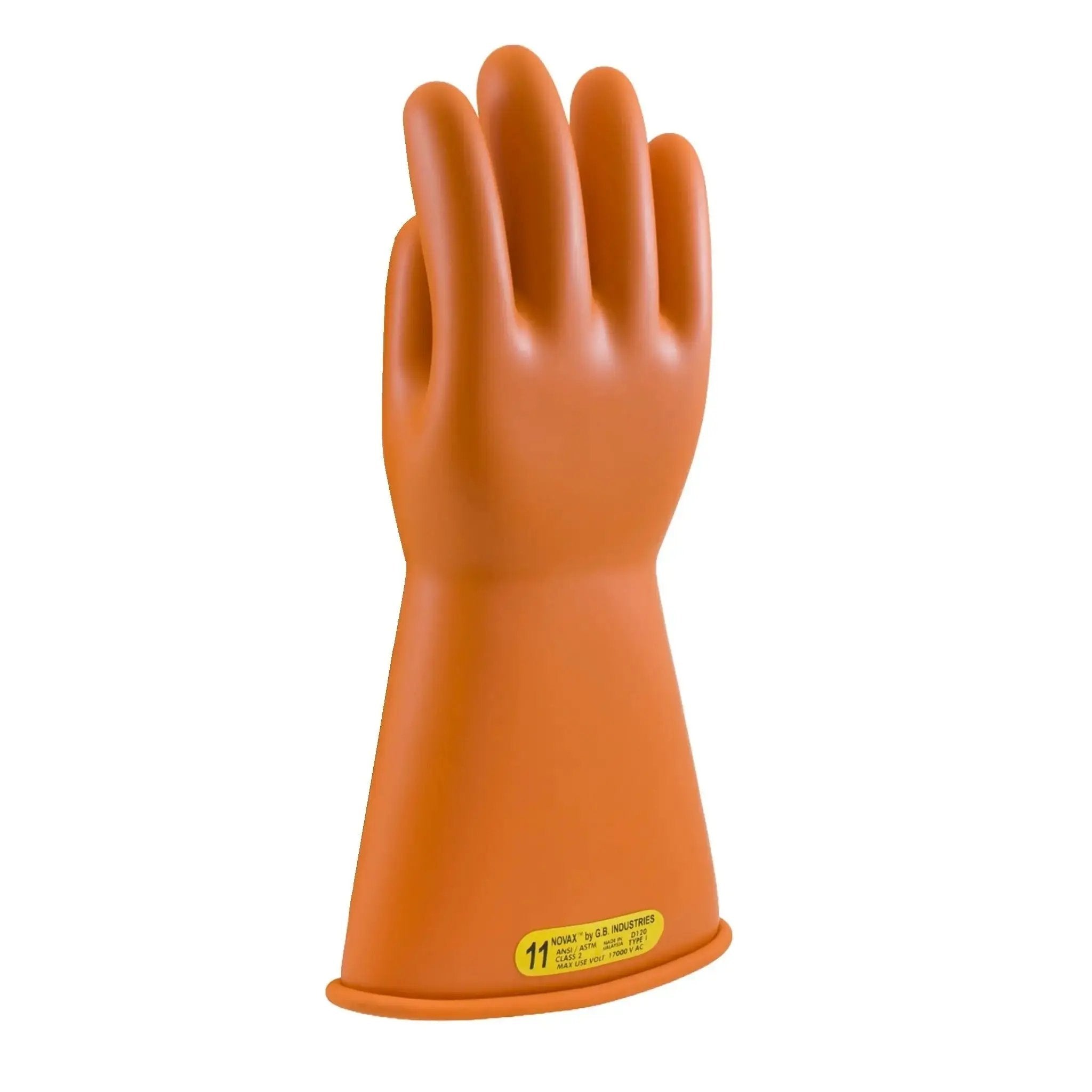PIP NOVAX 147-2-14 14-Inch Class 2 Rubber Insulating Glove with Straight Cuff_Back_Image
