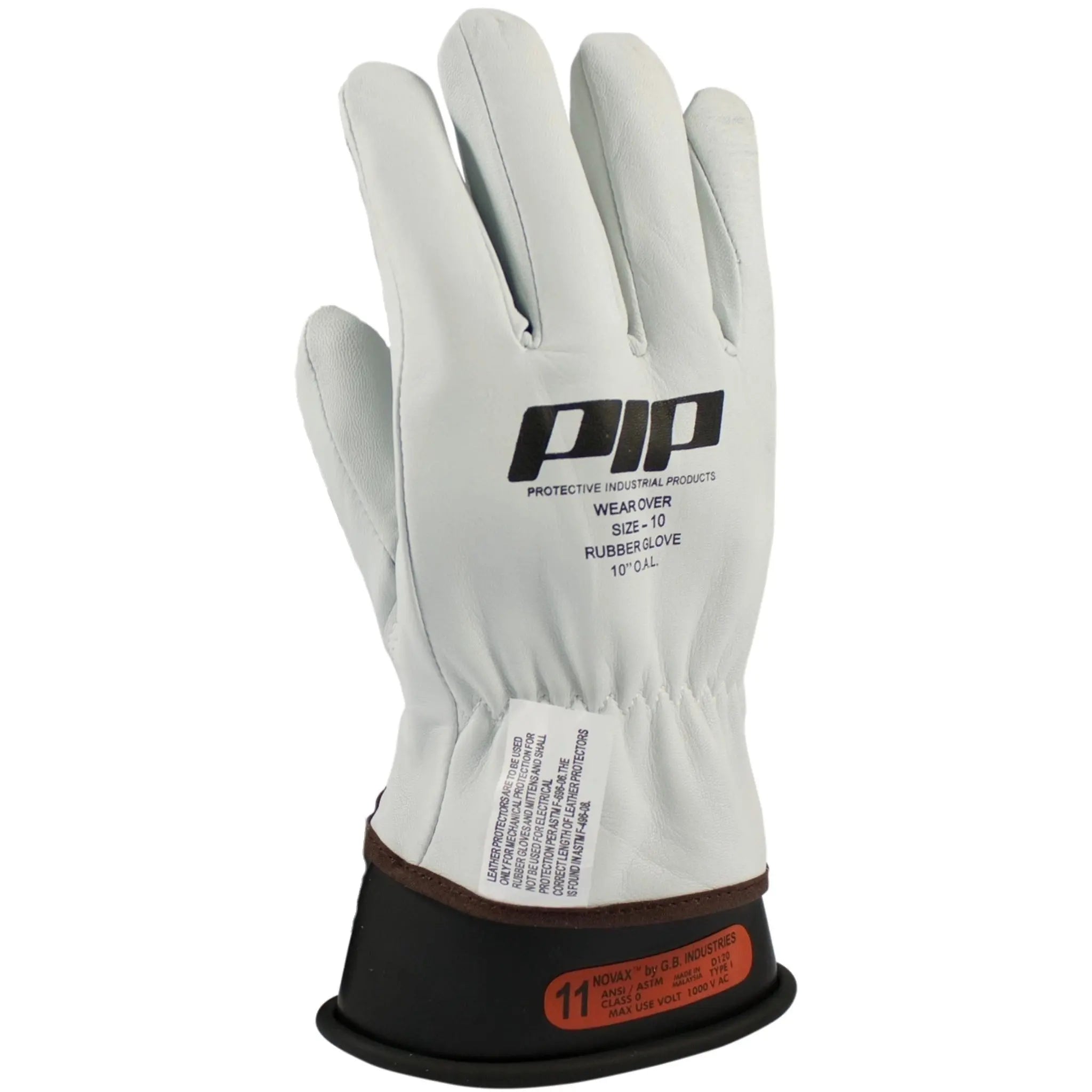 PIP 148-1000 Top Grain Goatskin Leather Protector for Novax Gloves_Back_Image