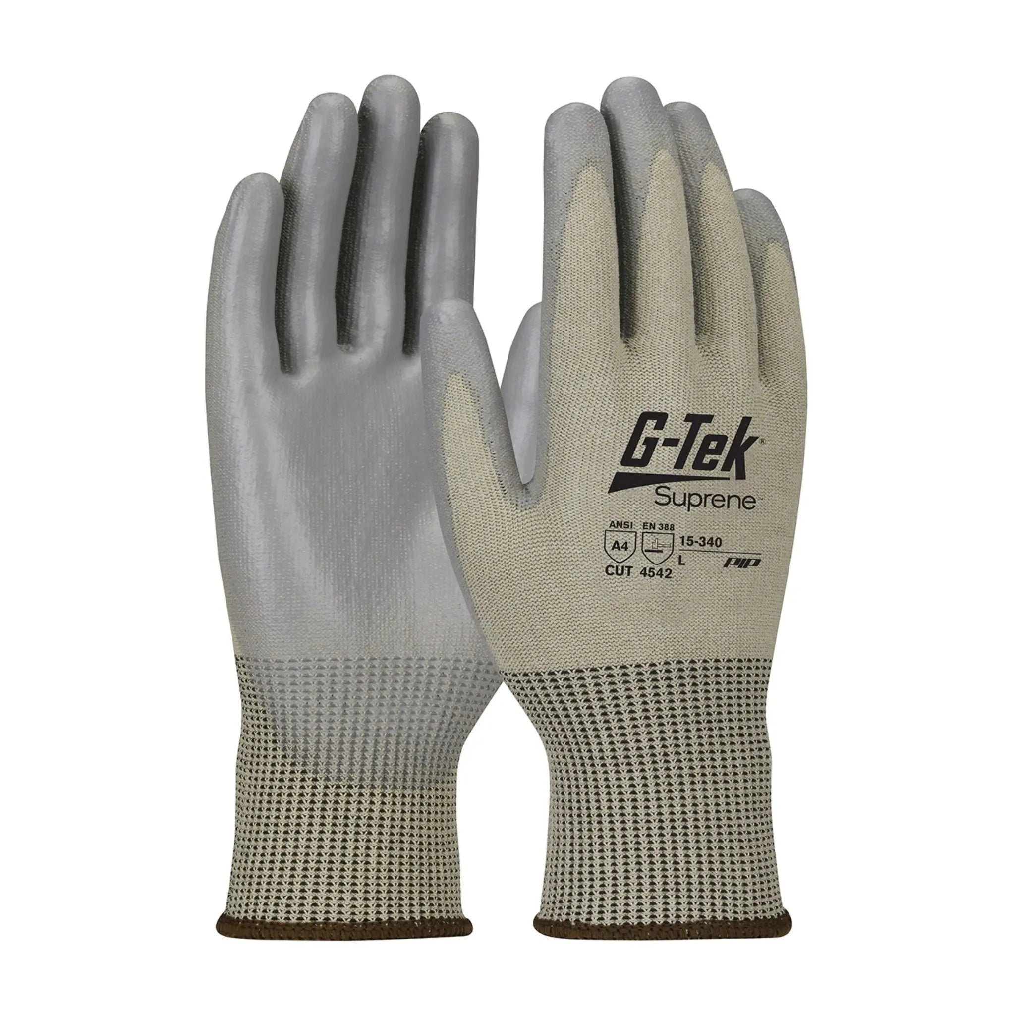PIP G-Tek 15-340 Suprene Seamless Knit Blended Glove with Polyurethane Coated Smooth Grip_Main_Image