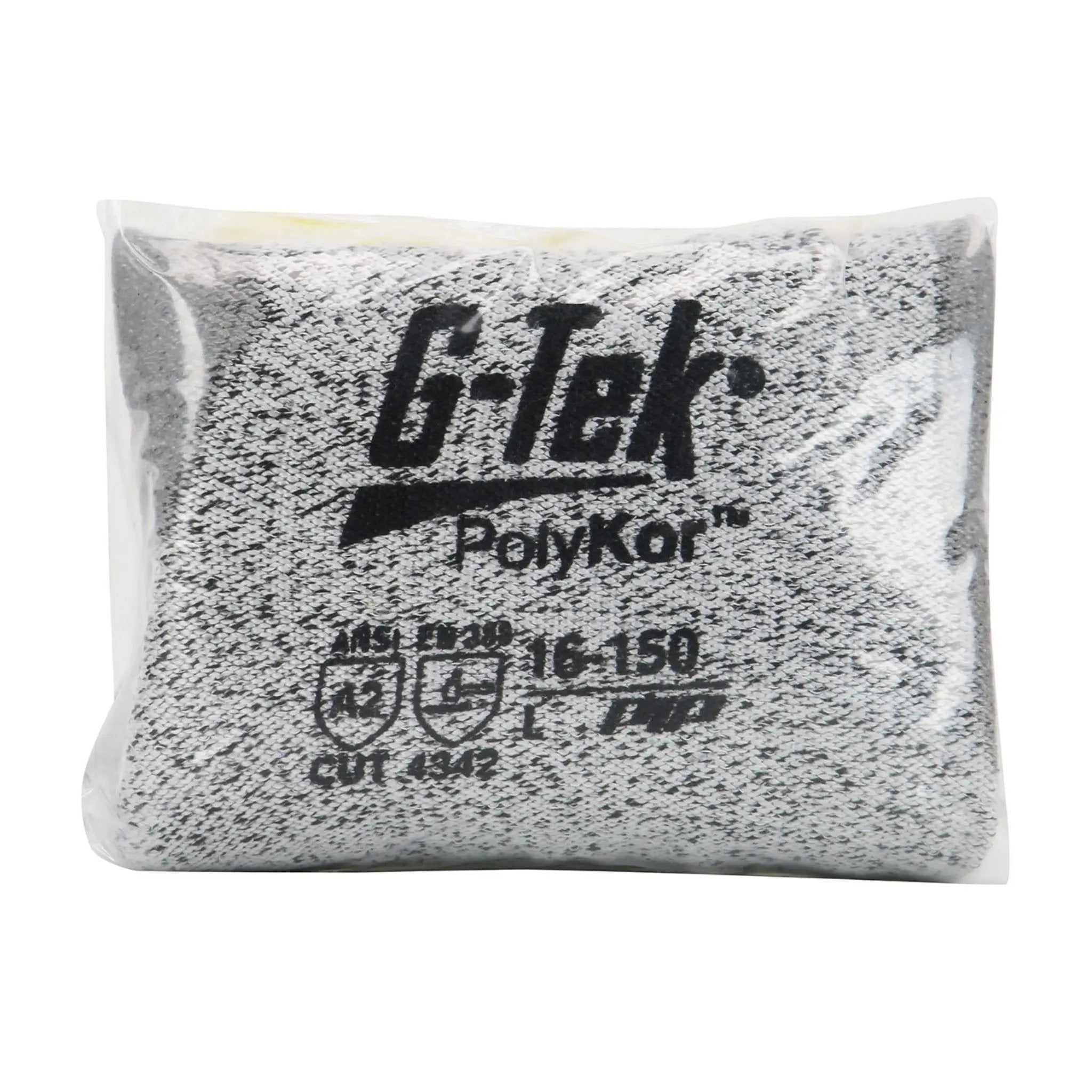 PIP G-Tek PolyKor 16-150V Seamless Knit PolyKor Blended Glove with Polyurethane Coated Flat Grip, Vend Ready_Shrink_Wrapped