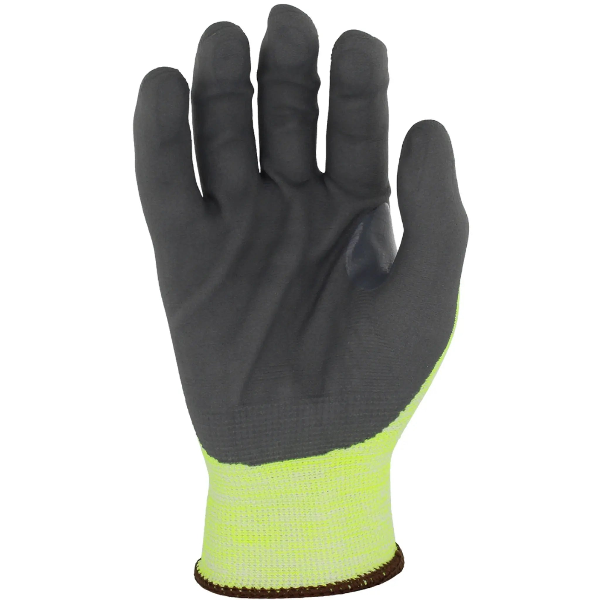 PIP G-Tek 16-323 PolyKor Hi Vis Seamless Knit Blended Glove with Nitrile Coated Foam Grip_Front-Image