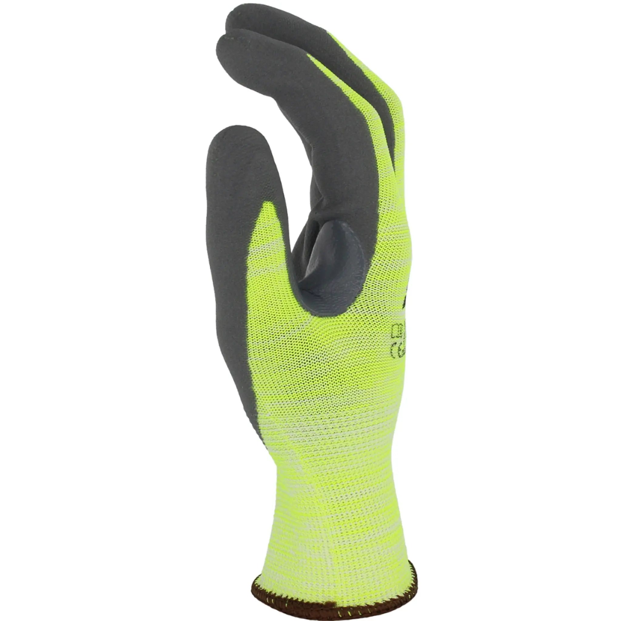 PIP G-Tek 16-323 PolyKor Hi Vis Seamless Knit Blended Glove with Nitrile Coated Foam Grip_Side-image_2