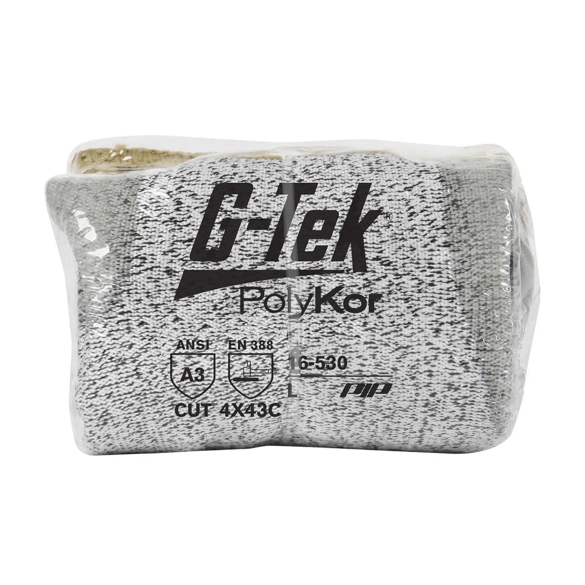 PIP G-Tek PolyKor 16-530V Seamless Knit PolyKor Blended Glove with Polyurethane Coated Flat Grip, Vend Ready_Shrink_Wrapped