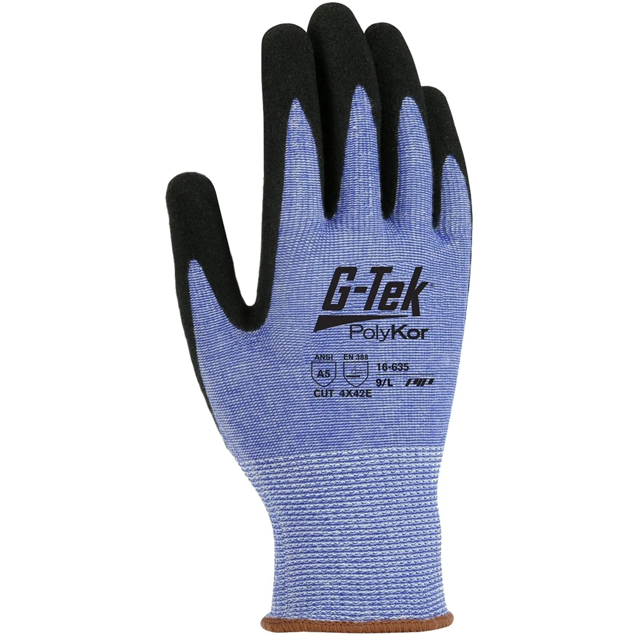 PIP G-Tek PolyKor 16-635 Seamless Knit PolyKor Blended Glove, Blue_Back_Image
