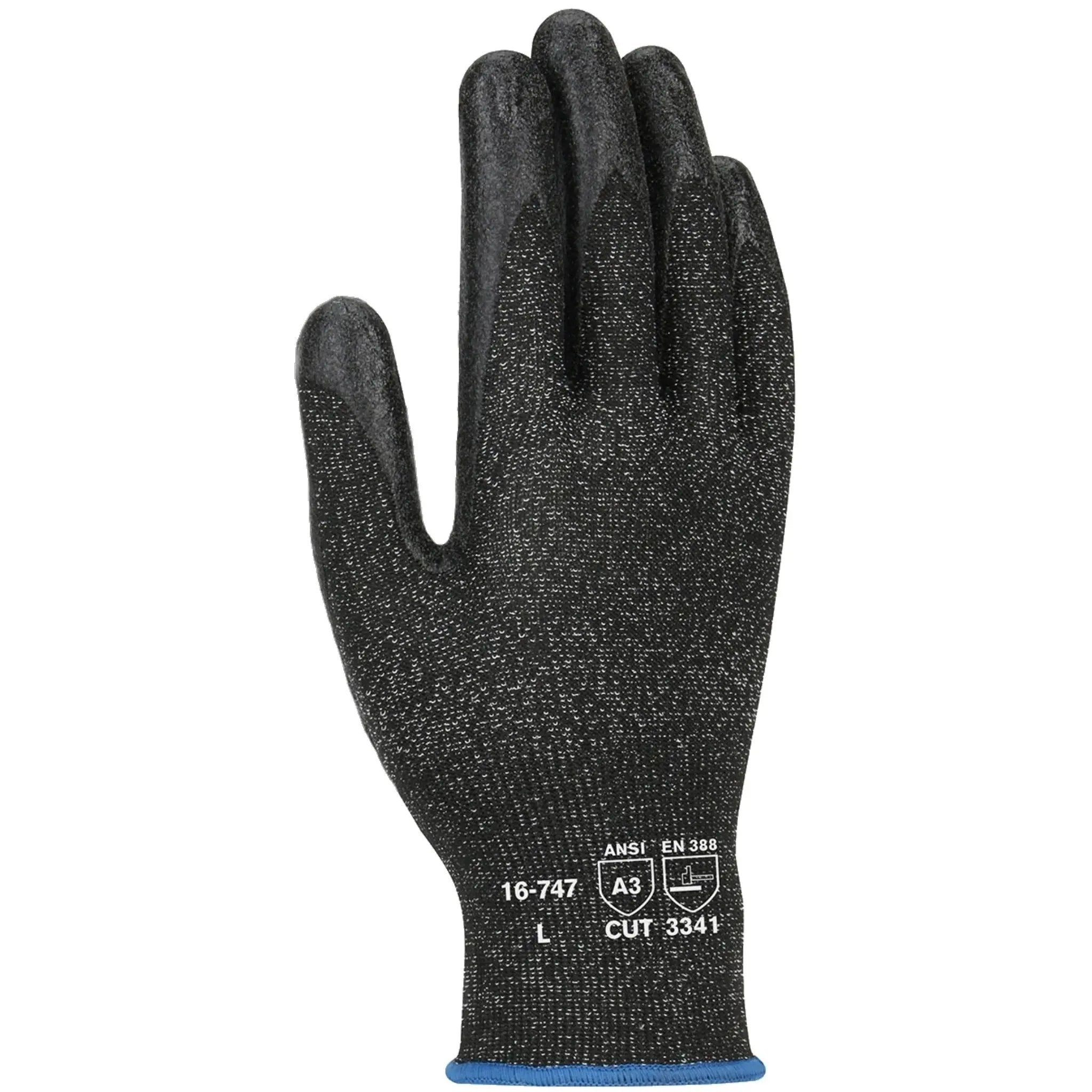 PIP G-Tek 16-747 Seamless Knit PolyKor Blended Glove with PVC Coated Smooth Grip on Palm & Fingers_Back_Image