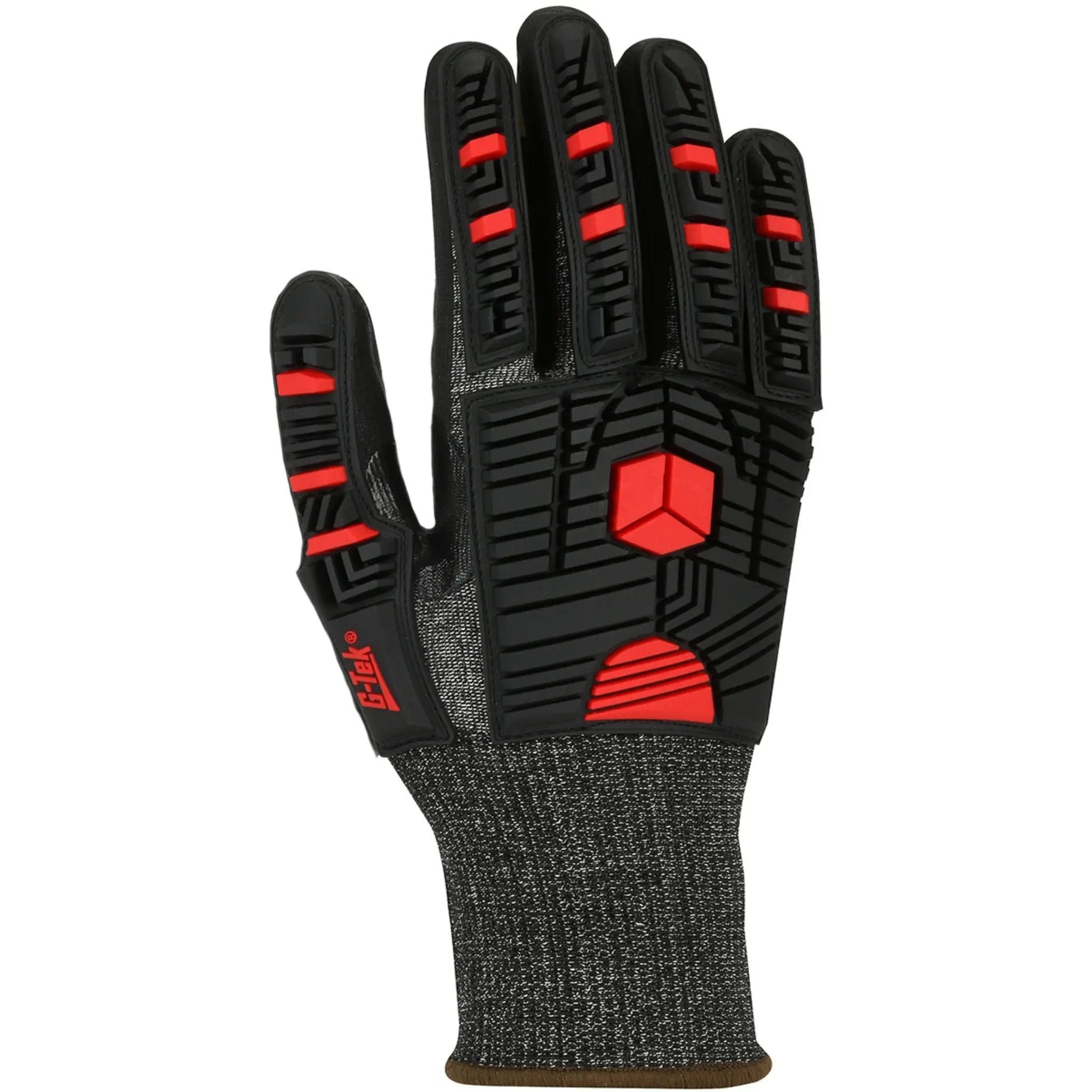 PIP G-Tek PolyKor X7 16-MP785 Seamless Knit PolyKor X7 Blended Glove with Impact Protection and NeoFoam Coated Palm and Fingers_Back_Image