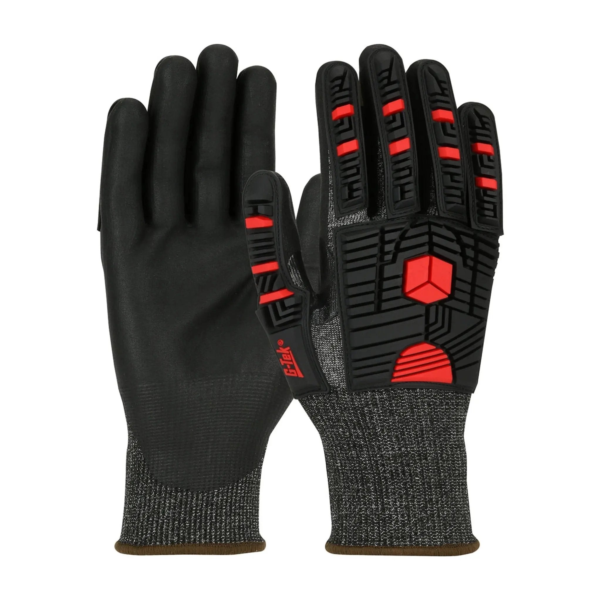 PIP G-Tek PolyKor X7 16-MP785 Seamless Knit PolyKor X7 Blended Glove with Impact Protection and NeoFoam Coated Palm and Fingers_Main_Image