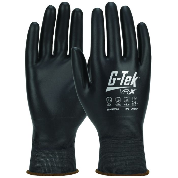 PIP G-Tek 16-VRX380-XXL VR-X Touchscreen Compatible Blended Glove, Black, 2X-Large, Box of 12