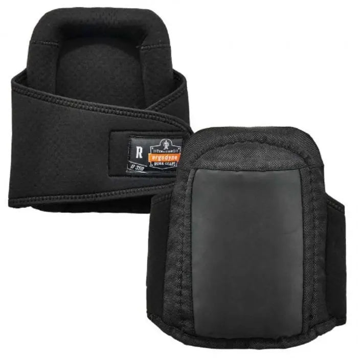 Ergodyne ProFlex 350 Gel Foam Knee Pads - Long Soft Cap, Black, One Size, 1 Pair