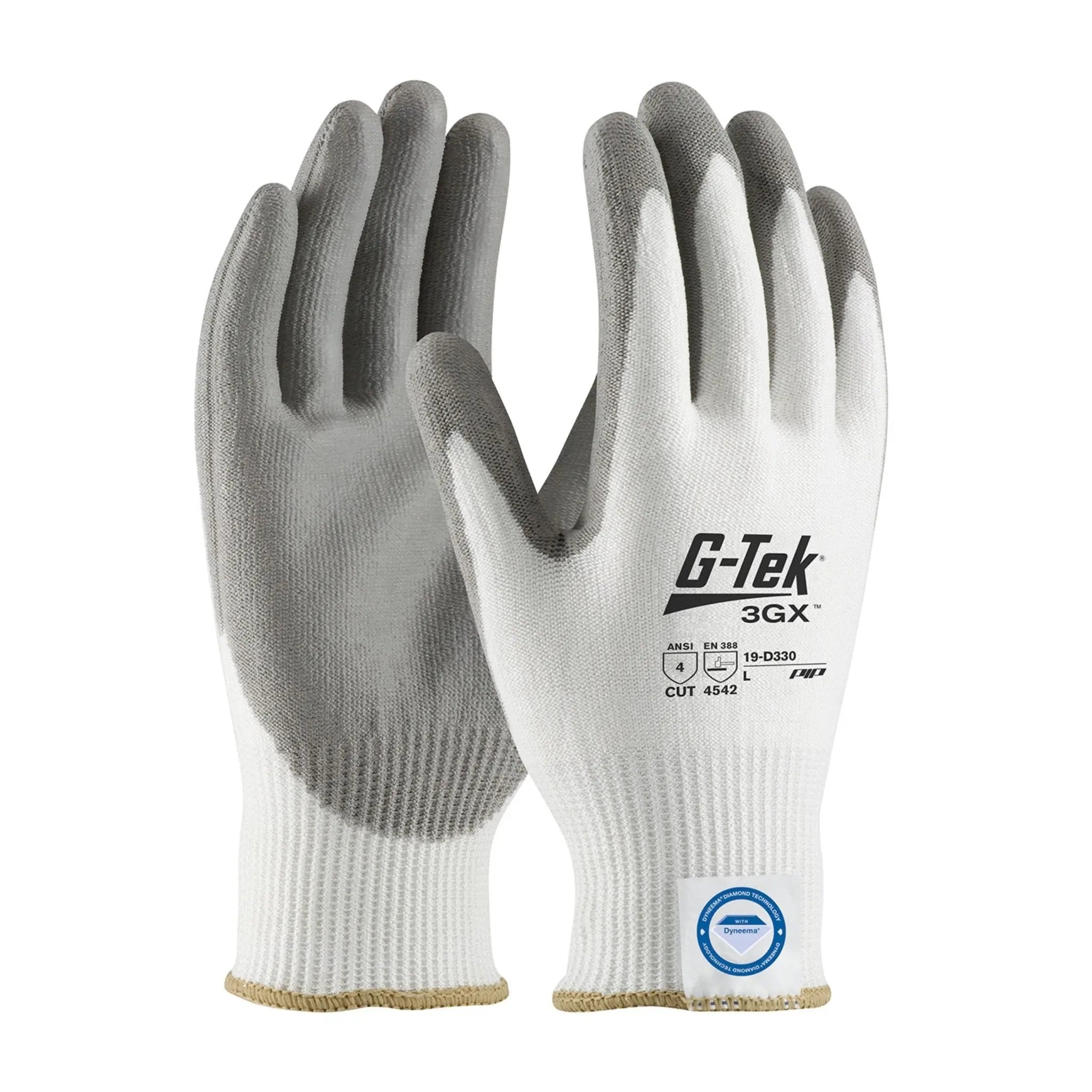 PIP G-Tek 3GX 19-D330 Seamless Knit Dyneema Diamond / Spandex Glove with Polyurethane Coated Smooth Grip on Palm & Fingers_Main_Image