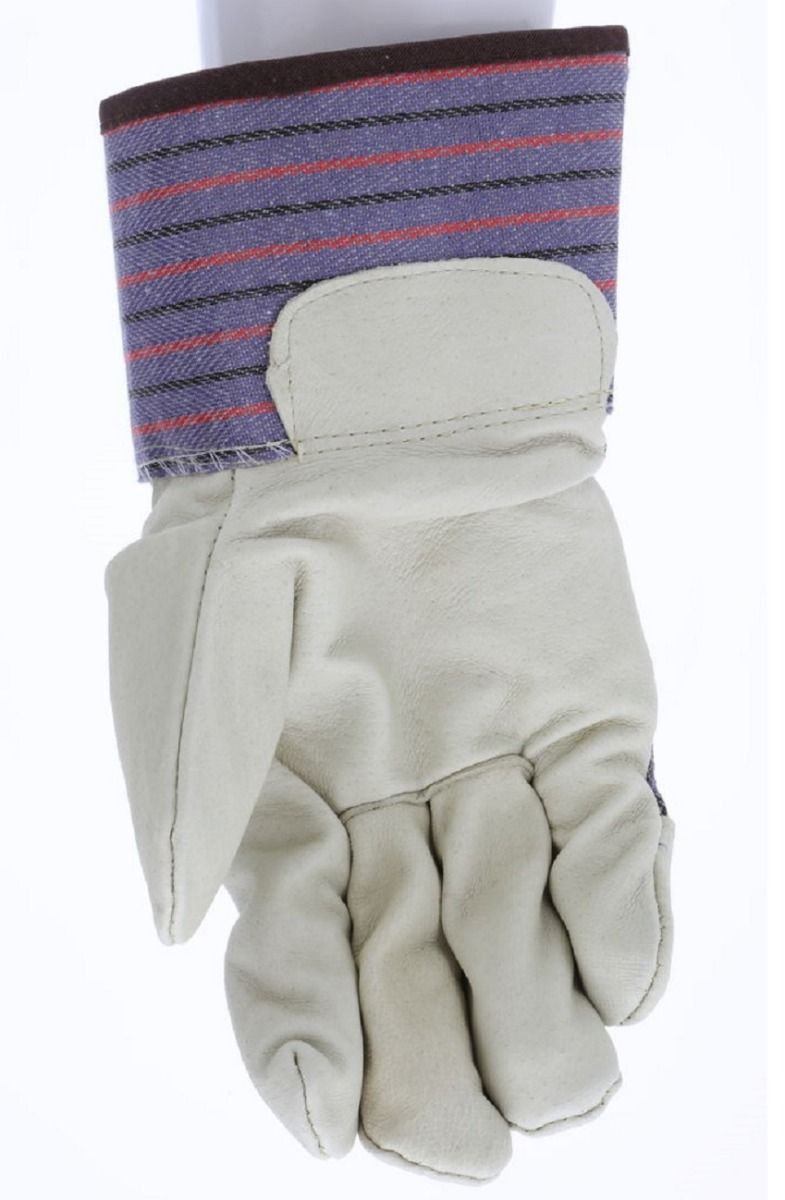 MCR Safety Artic Jack 1965 Grain Pigskin Insulated Work Palm Leather Gloves, 2.5 Inch Safety Cuff, Thermosock Lined, Beige, Box of 12 Pairs