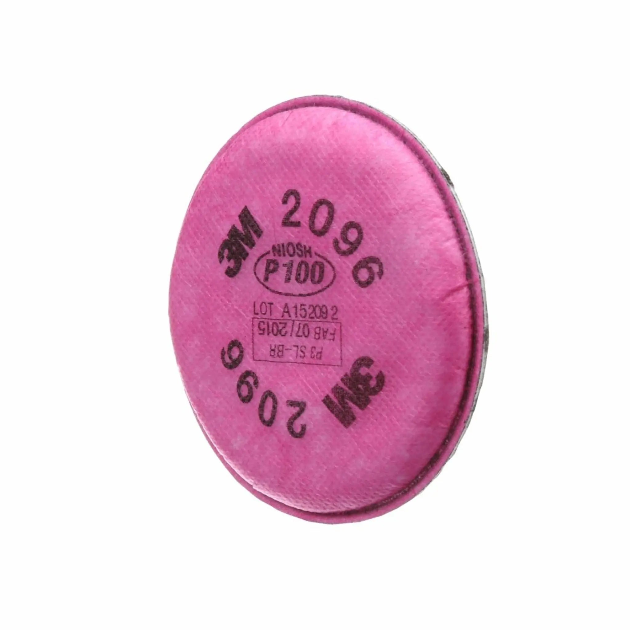 3M Particulate Filter 2096, P100, with Nuisance Level Acid Gas Relief, Case of 100