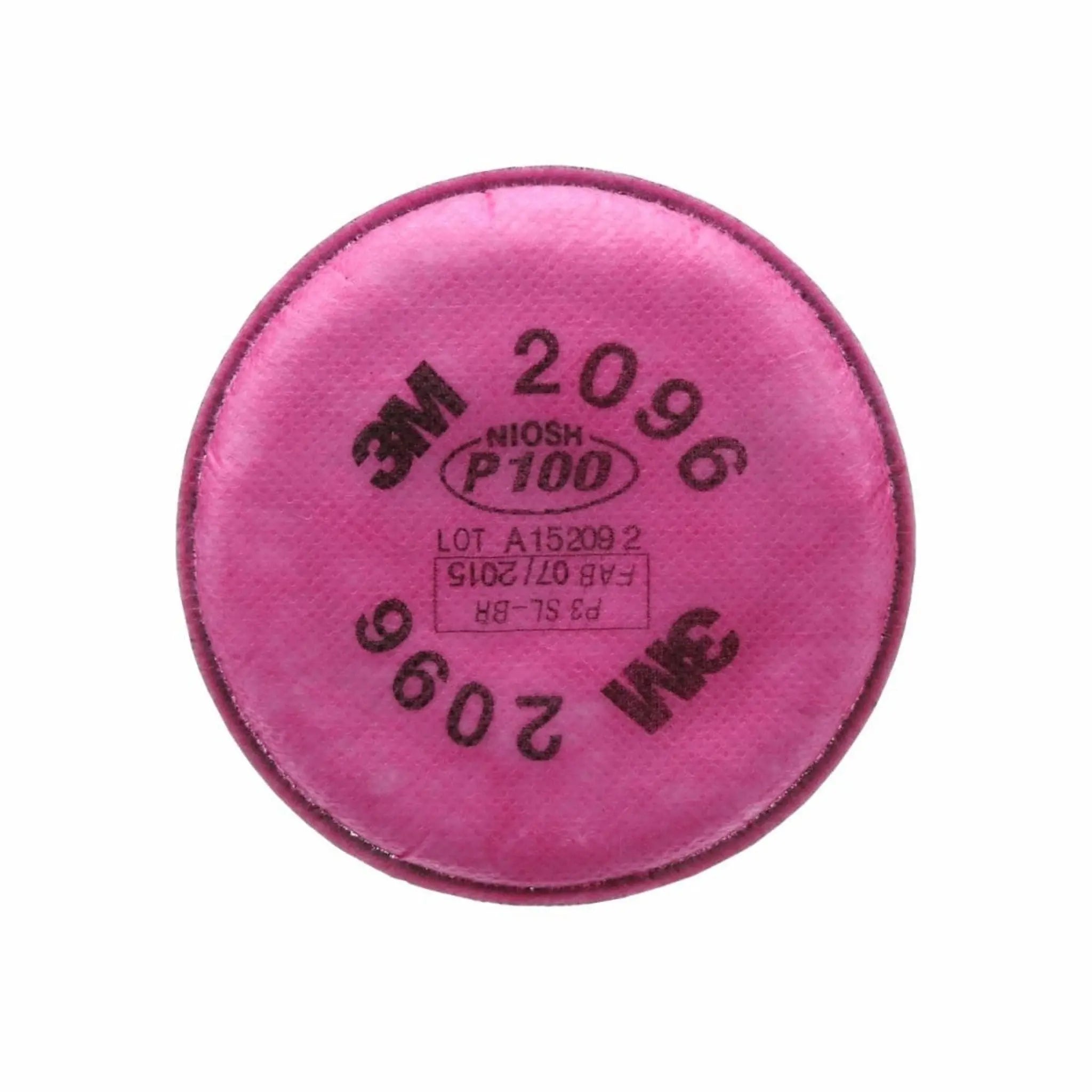 3M Particulate Filter 2096, P100, with Nuisance Level Acid Gas Relief, Case of 100