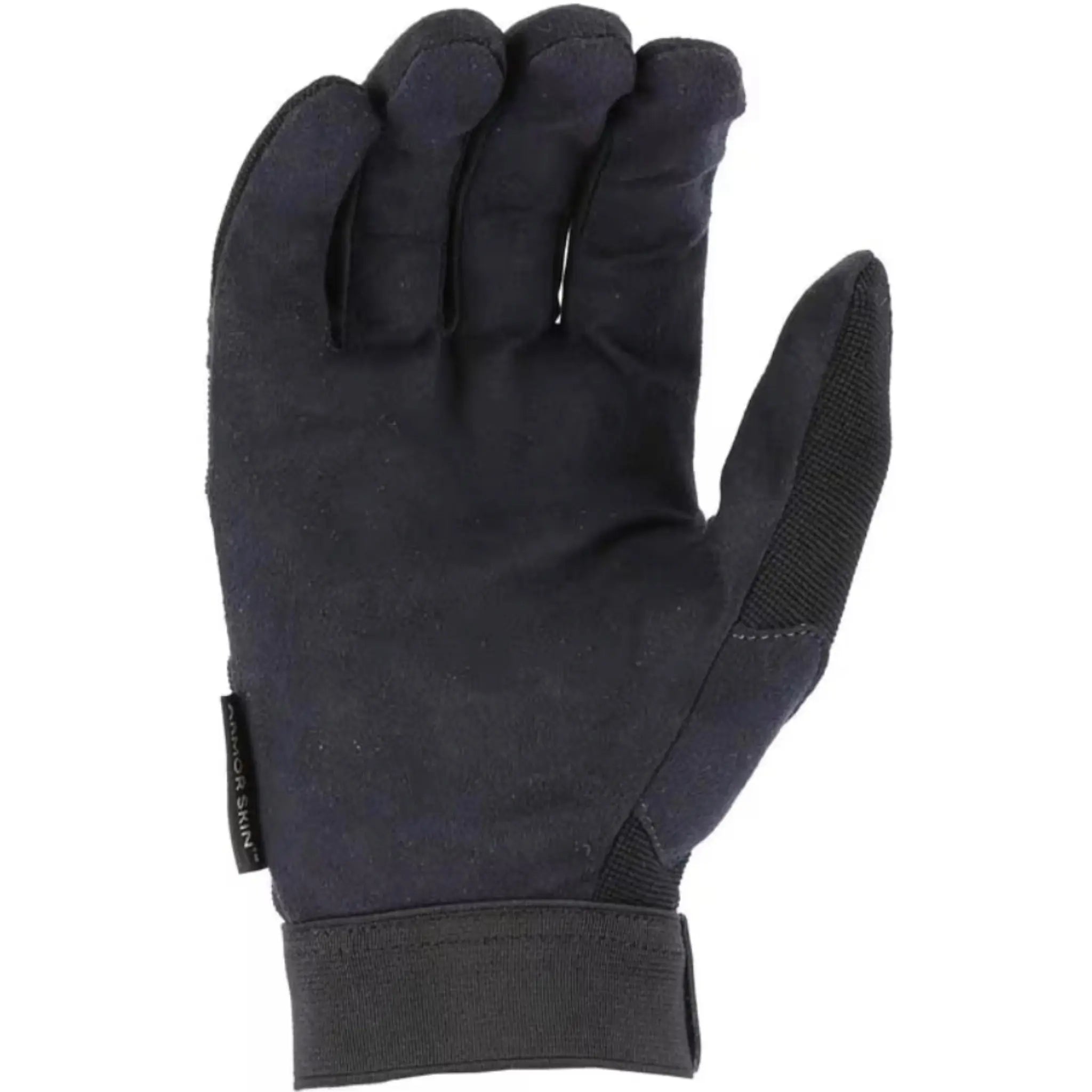 MAJESTIC GLOVE 2137BK Armor Skin Mechanics Glove with Black Knit Back, Black, 1 Dozen-Front-Image