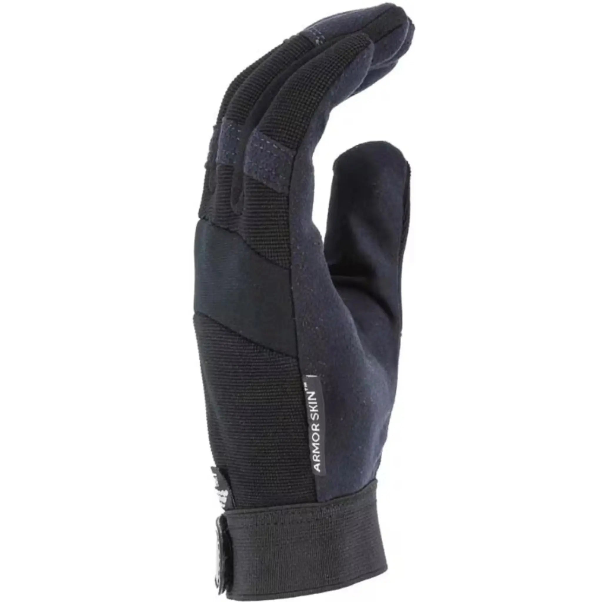 MAJESTIC GLOVE 2137BK Armor Skin Mechanics Glove with Black Knit Back, Black, 1 Dozen-Side-Image