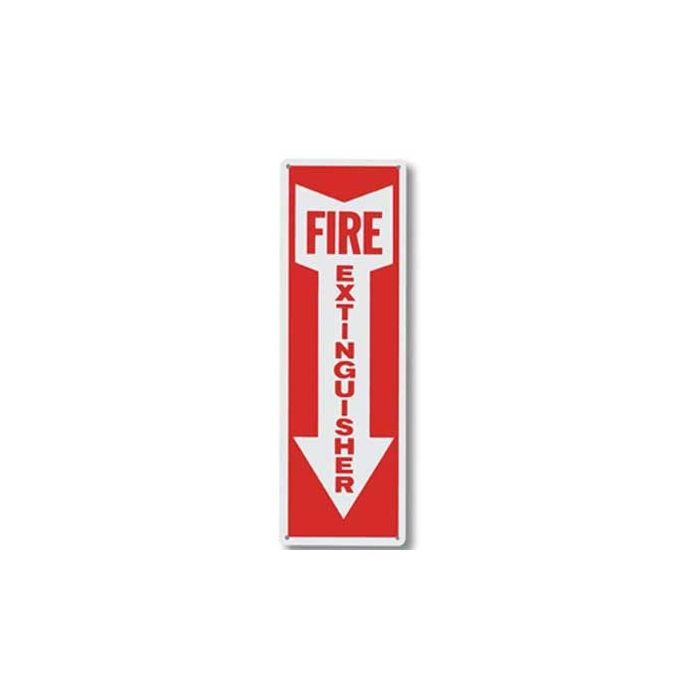 Fire Extinguisher Arrow Sign - 4 in x 12 in