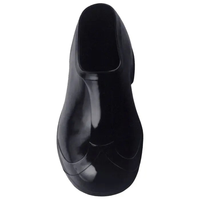 Rubber Overshoe Hi-Top Work Rubber Covers Work Shoe Up To The Ankle Original Hi-Top Fit Black Cleated Outsole