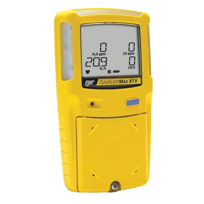 BW Technologies Yellow GasAlertMax XT II Portable Combustible Gas, Carbon Monoxide, Hydrogen Sulphide And Oxygen Monitor With Rechargeable Battery