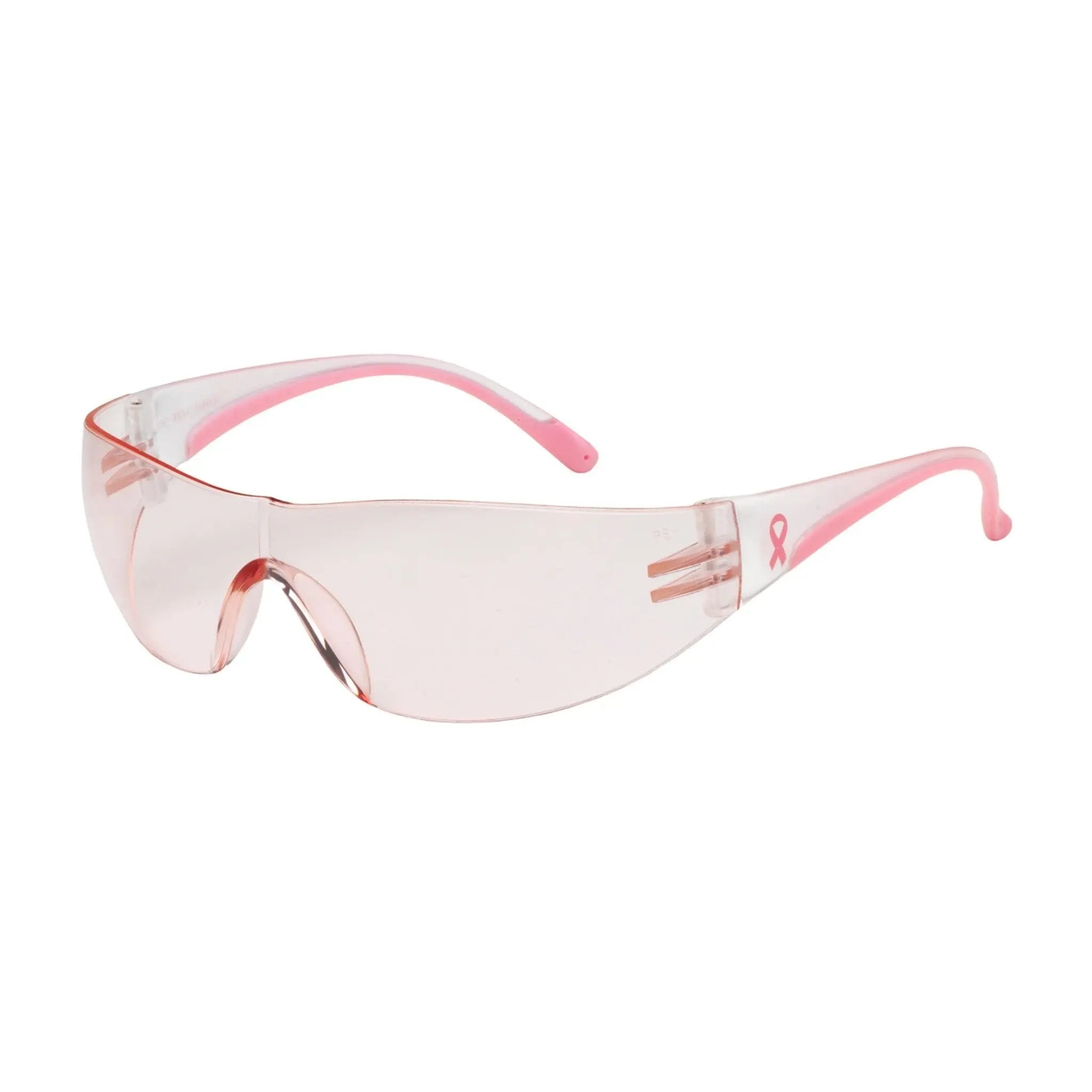 PIP Eva 250-10-0904 Rimless Safety Glasses, Clear/Pink Temple, Pink Anti-Scratch Lens_Main_image