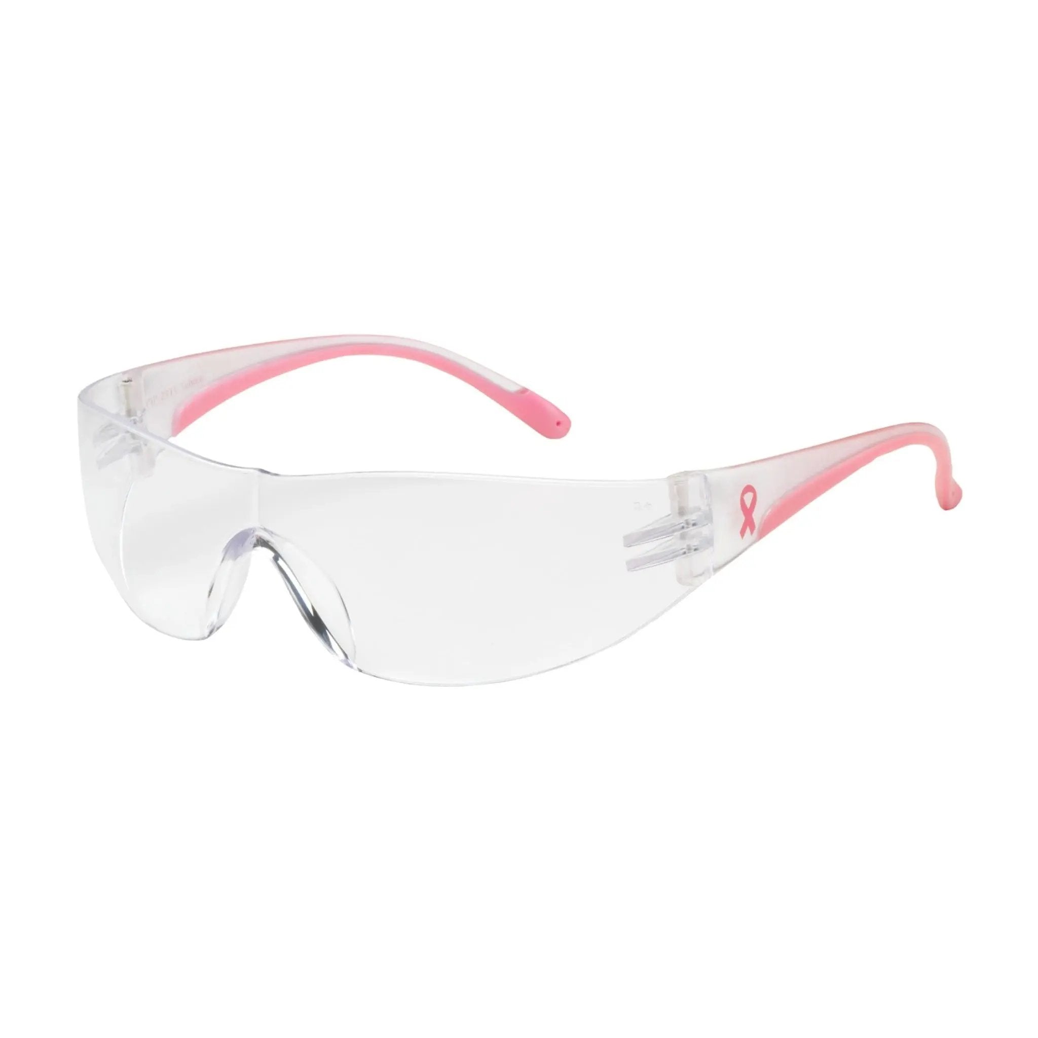 PIP Eva 250-10-0920 Rimless Safety Glasses, Clear/Pink Temple, Clear Anti-Scratch/Anti-Fog Lens_Main_Image