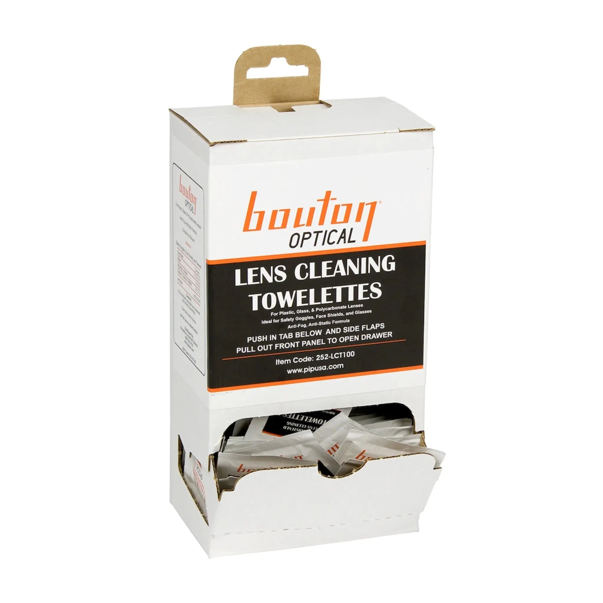 PIP Bouton Optical 252-LCT100 Lens Cleaning Towelette Dispenser_Main_Image
