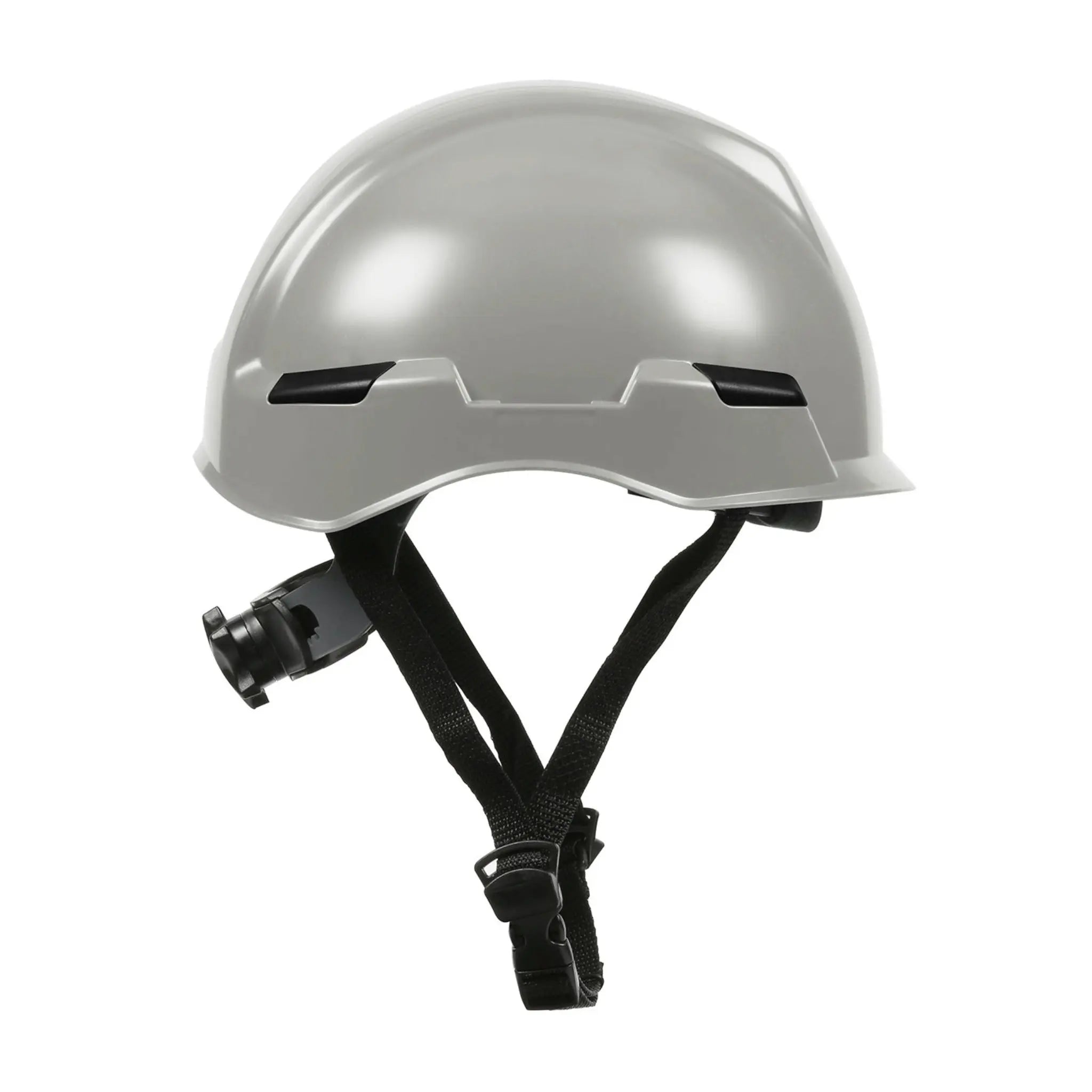 PIP Rocky 280-HP142R Industrial Climbing Helmet with Polycarbonate / ABS Shell, Hi-Density Foam Impact Liner, Nylon Suspension_Gray_Side