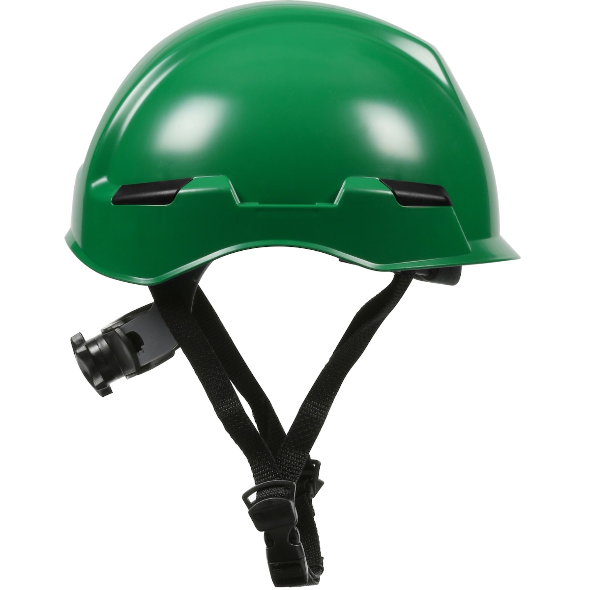 PIP Rocky 280-HP142R Industrial Climbing Helmet with Polycarbonate / ABS Shell, Hi-Density Foam Impact Liner, Nylon Suspension_Green_Side