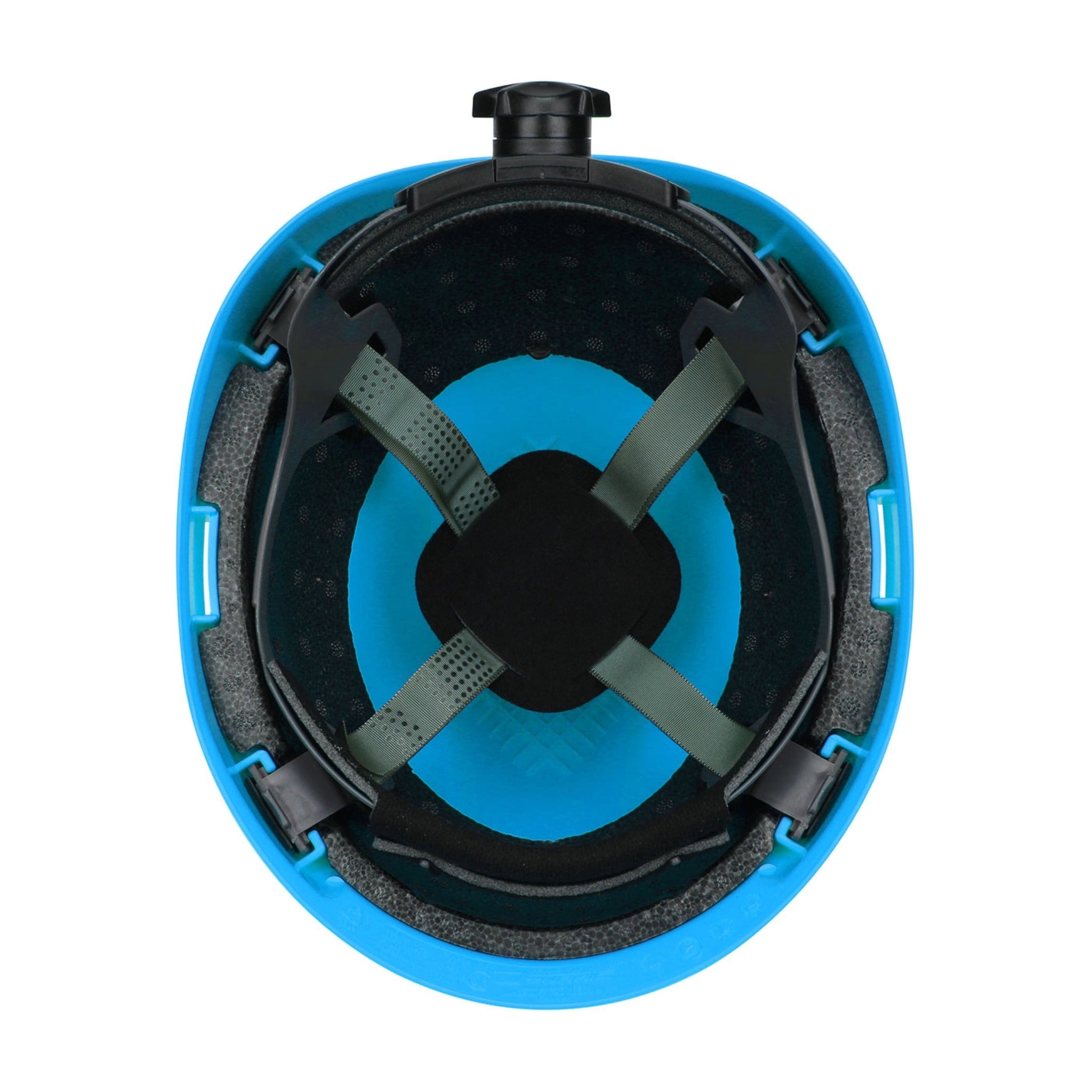 PIP Rocky 280-HP142R Industrial Climbing Helmet with Polycarbonate / ABS Shell, Hi-Density Foam Impact Liner, Nylon Suspension_LightBlue_Under