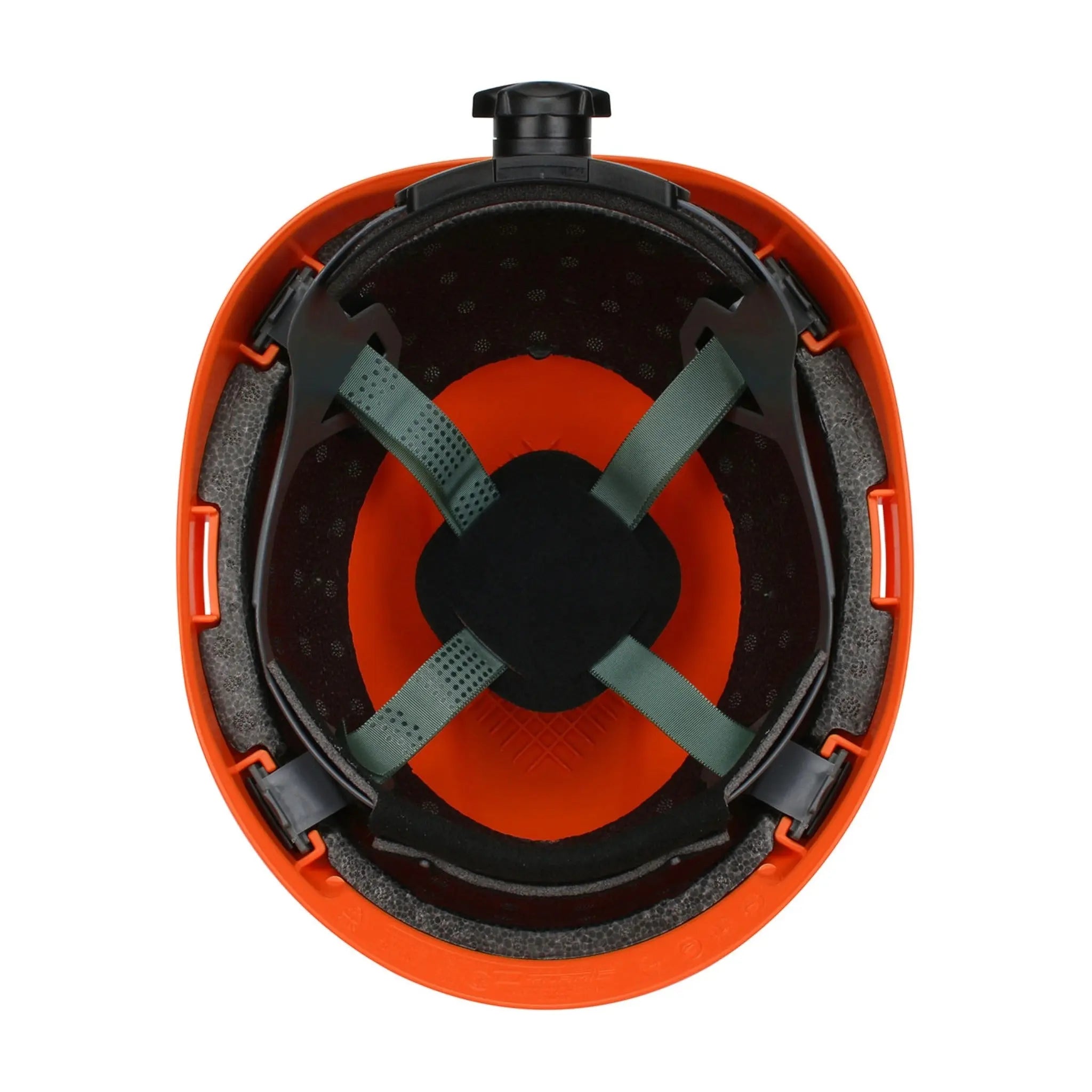 PIP Rocky 280-HP142R Industrial Climbing Helmet with Polycarbonate / ABS Shell, Hi-Density Foam Impact Liner, Nylon Suspension_Orange_Under