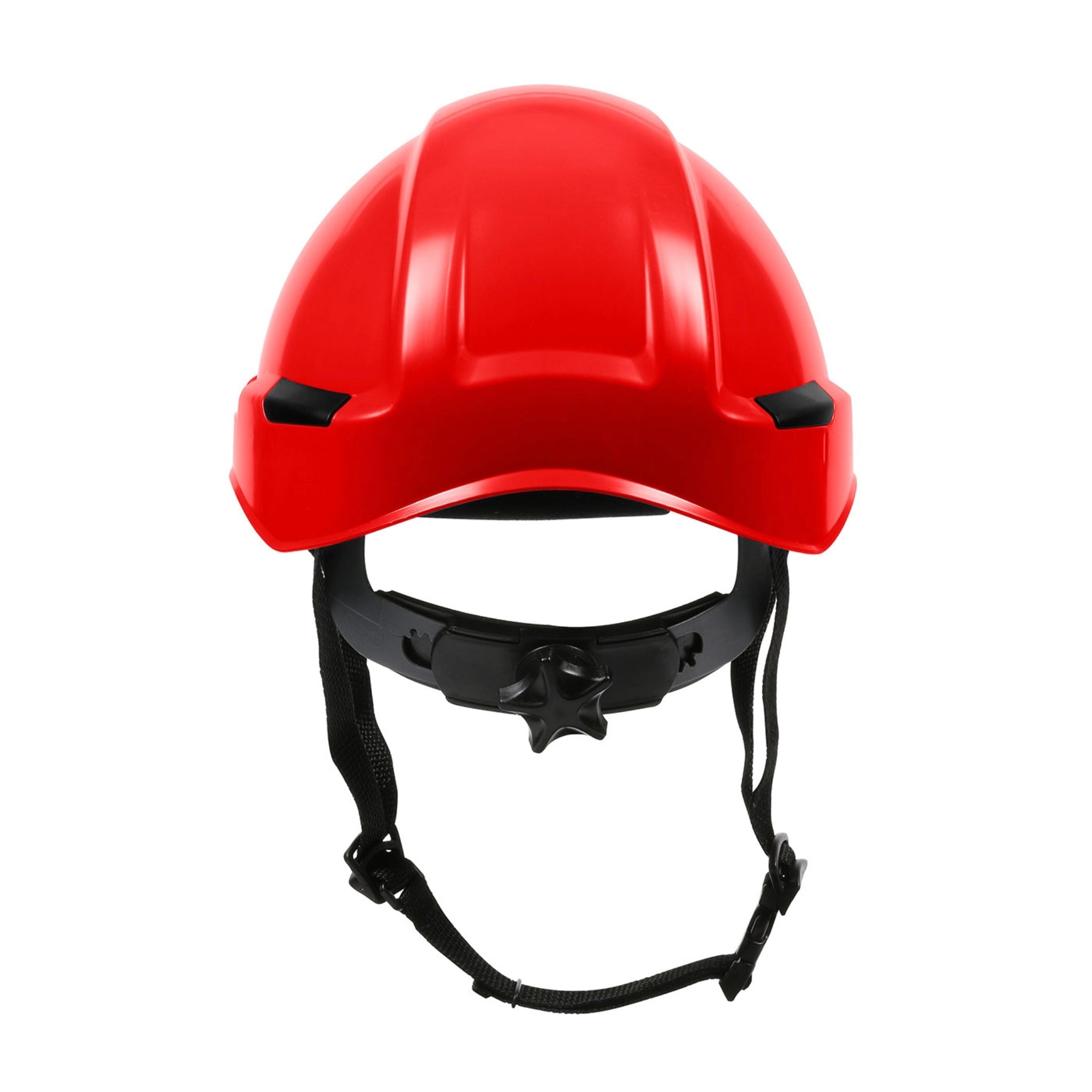PIP Rocky 280-HP142R Industrial Climbing Helmet with Polycarbonate / ABS Shell, Hi-Density Foam Impact Liner, Nylon Suspension_Red_Front