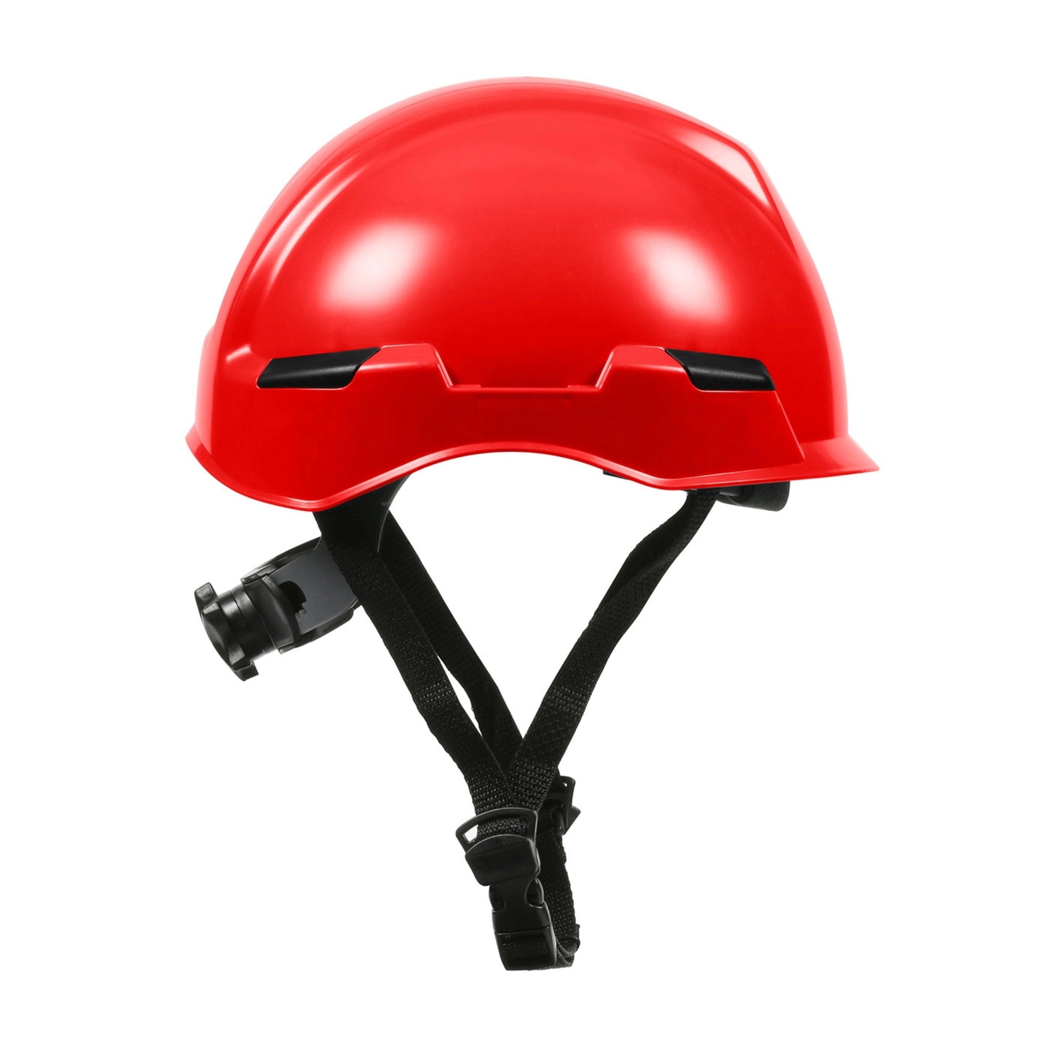 PIP Rocky 280-HP142R Industrial Climbing Helmet with Polycarbonate / ABS Shell, Hi-Density Foam Impact Liner, Nylon Suspension_Red_Side