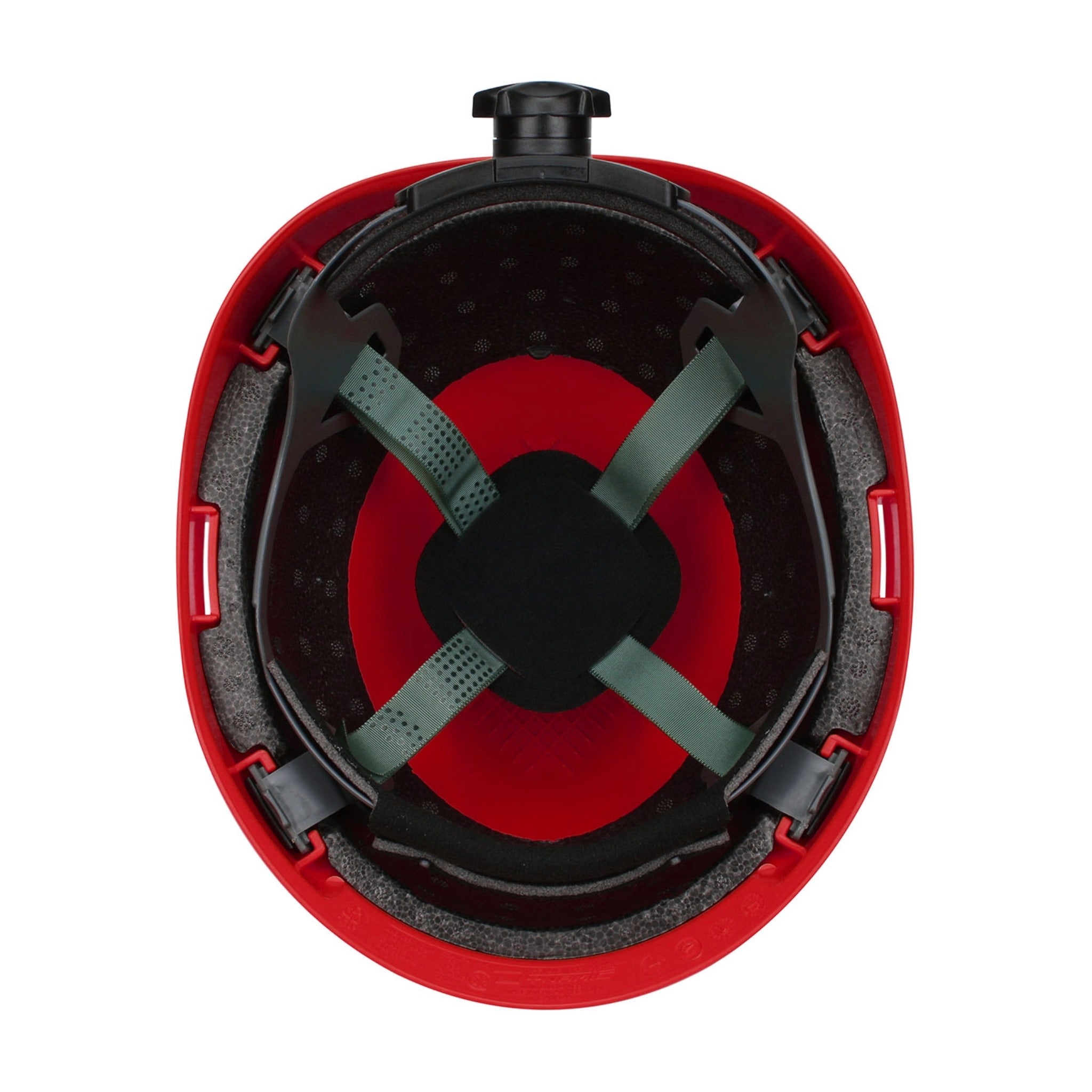 PIP Rocky 280-HP142R Industrial Climbing Helmet with Polycarbonate / ABS Shell, Hi-Density Foam Impact Liner, Nylon Suspension_Red_Under