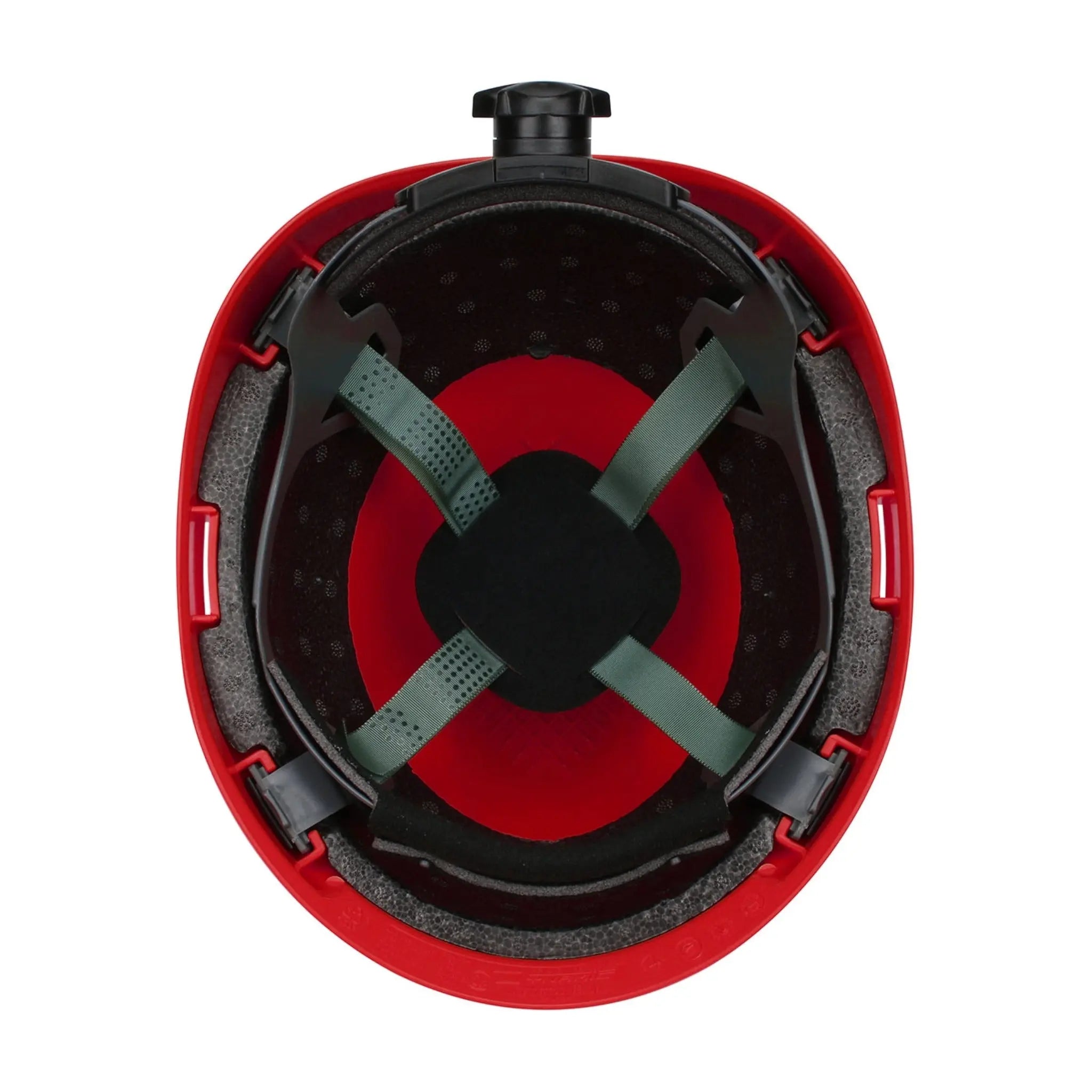 PIP Rocky 280-HP142R Industrial Climbing Helmet with Polycarbonate / ABS Shell, Hi-Density Foam Impact Liner, Nylon Suspension_Red_Under