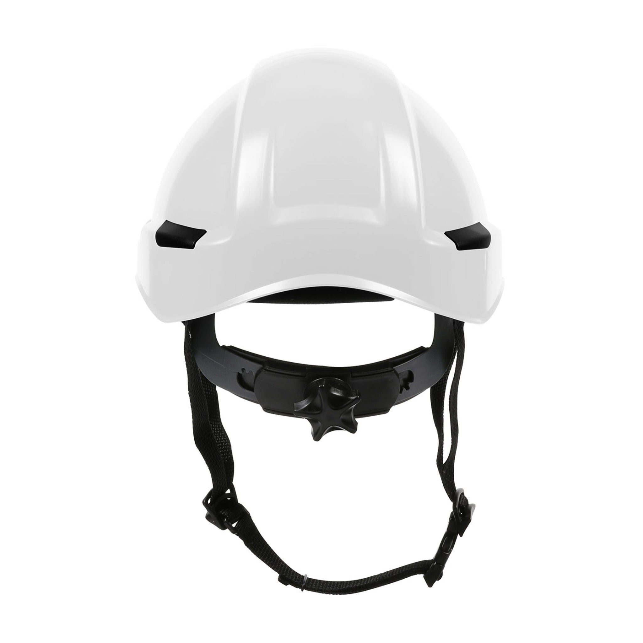 PIP Rocky 280-HP142R Industrial Climbing Helmet with Polycarbonate / ABS Shell, Hi-Density Foam Impact Liner, Nylon Suspension_White_Back
