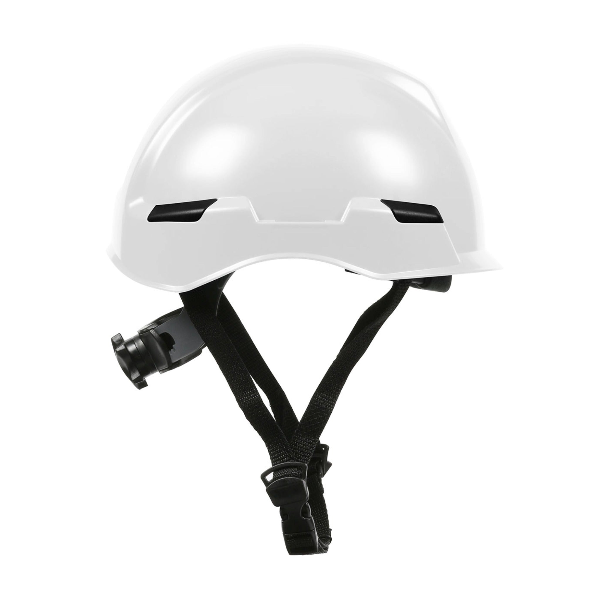 PIP Rocky 280-HP142R Industrial Climbing Helmet with Polycarbonate / ABS Shell, Hi-Density Foam Impact Liner, Nylon Suspension_White_Side