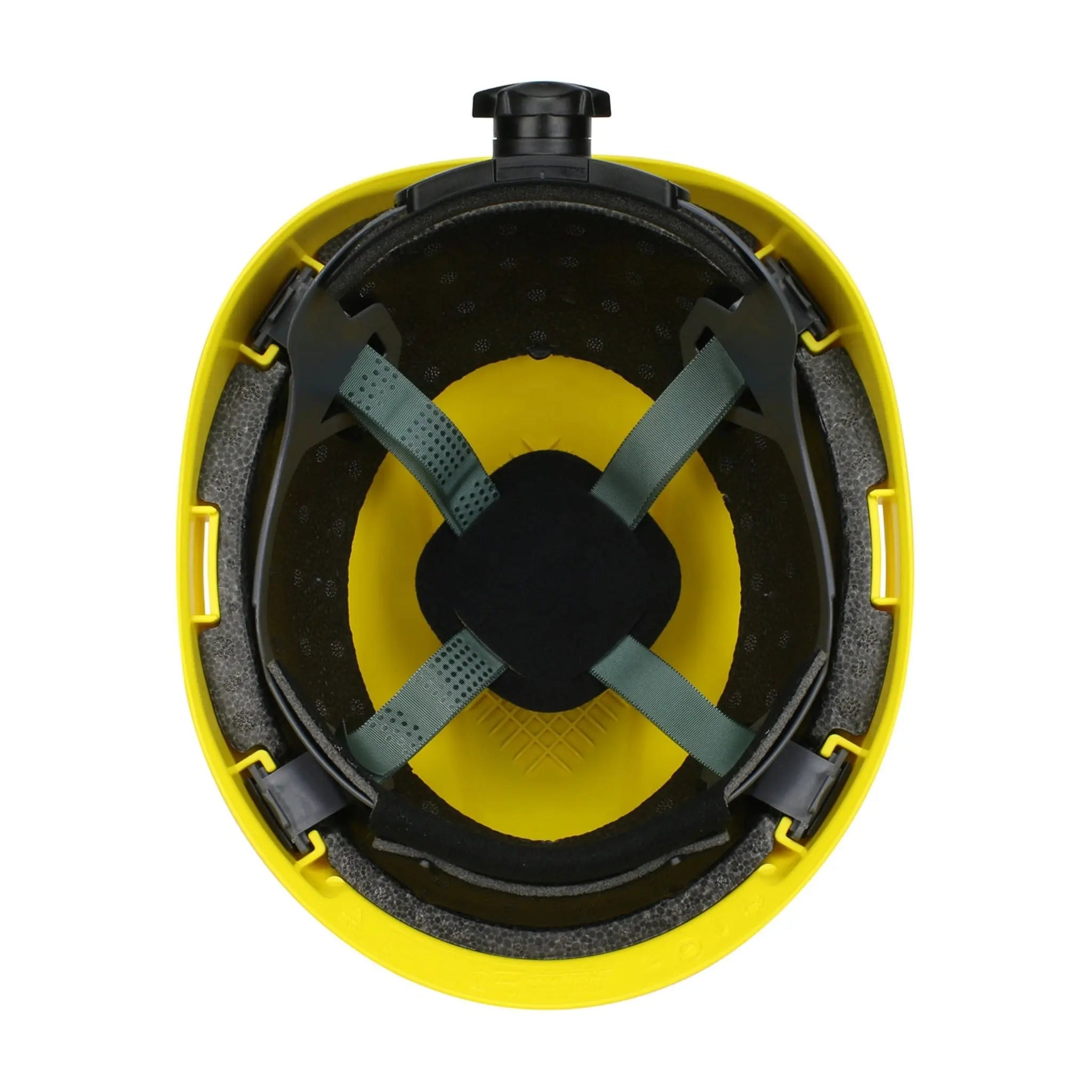 PIP Rocky 280-HP142R Industrial Climbing Helmet with Polycarbonate / ABS Shell, Hi-Density Foam Impact Liner, Nylon Suspension_Yellow_Under