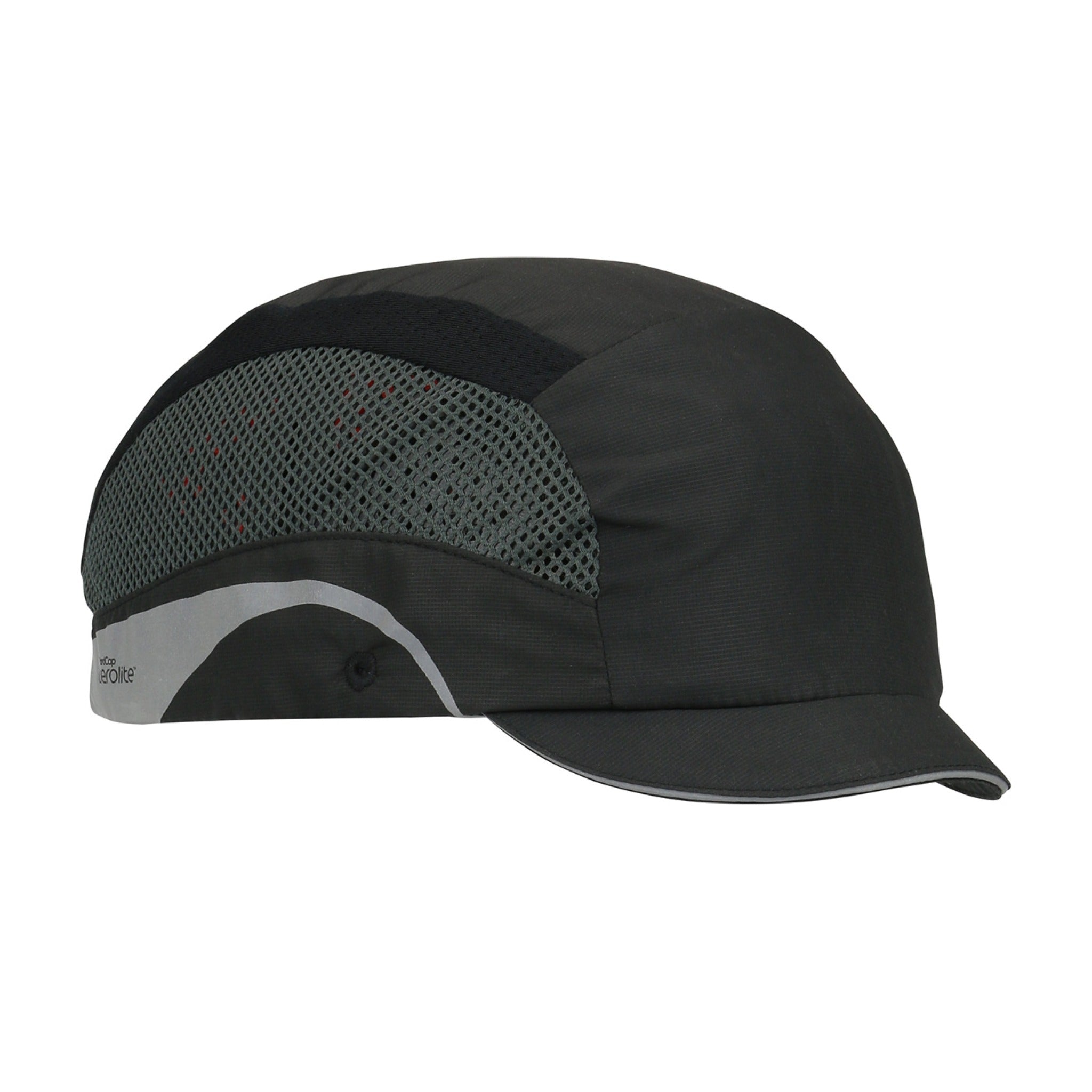 PIP HardCap Aerolite 282-AEM130 Lightweight Baseball Style Bump Cap, Micro Brim_Black