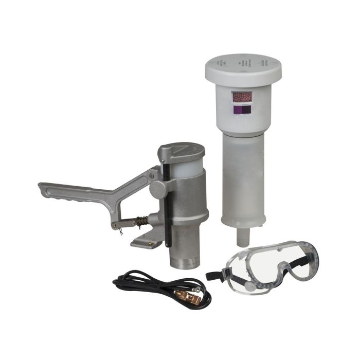 Aerosolv Standard System For Recycling Aerosol Cans, Puncturing Unit, Filter, Wire, and Goggles