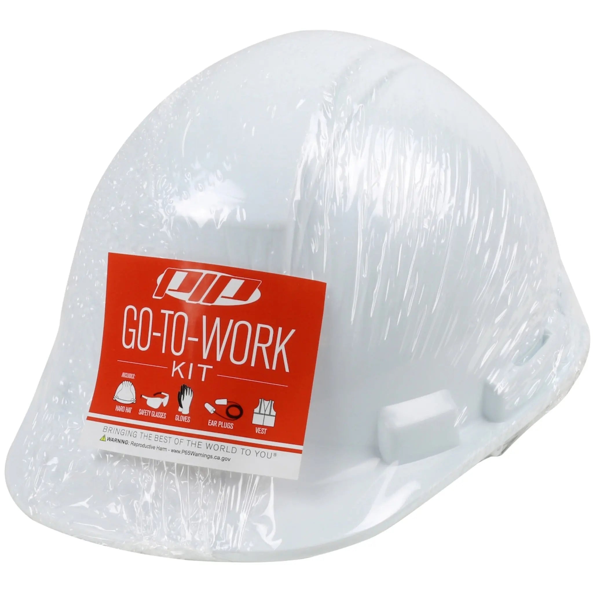 PIP Whistler 289-GTW-HP241 Pre-Packed PPE Kit, HP241 Hat, Safety Eyewear, Earplugs, Gloves and Vest_Main_Image