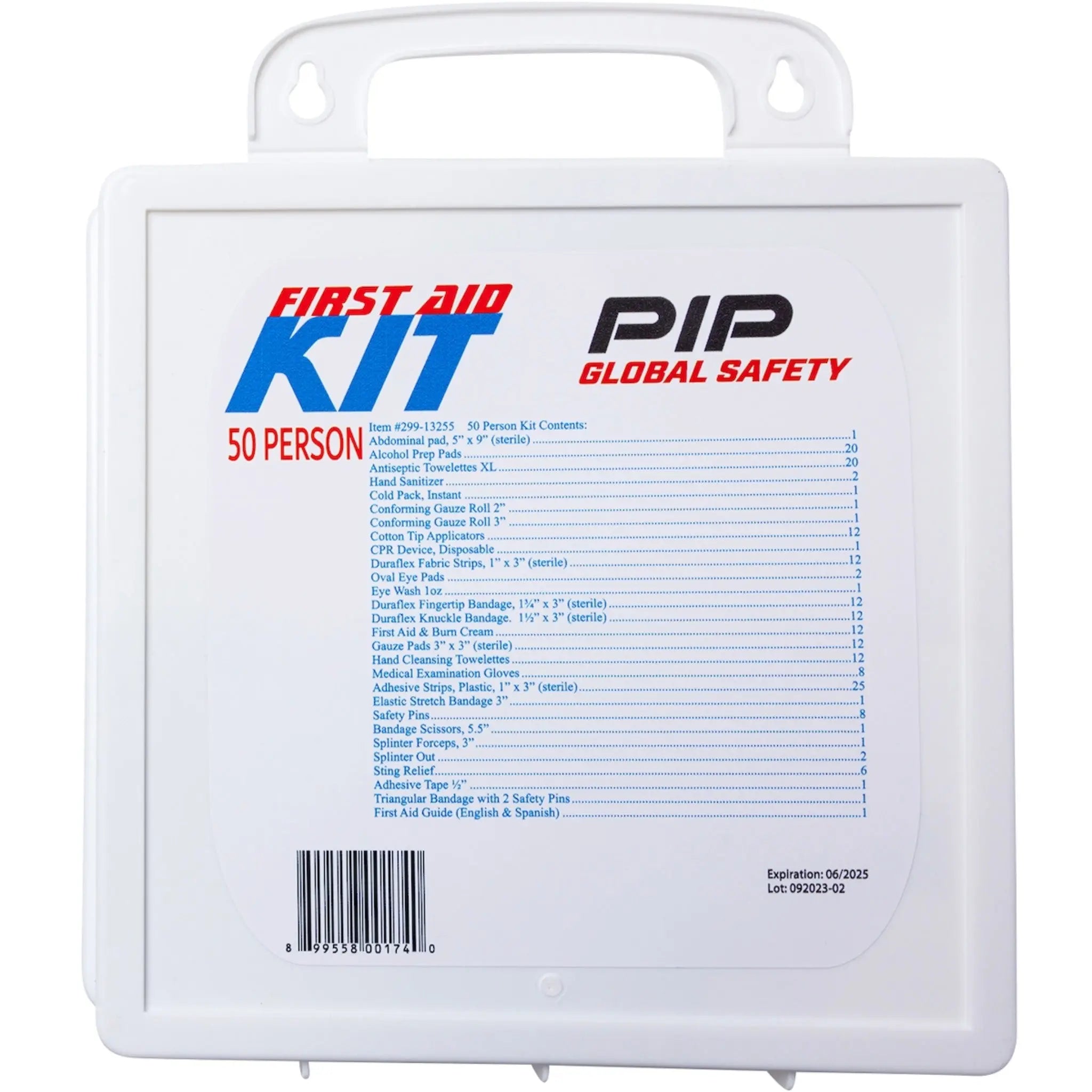 PIP 299-13255 Personal First Aid Kit - 50 Person, White_Back