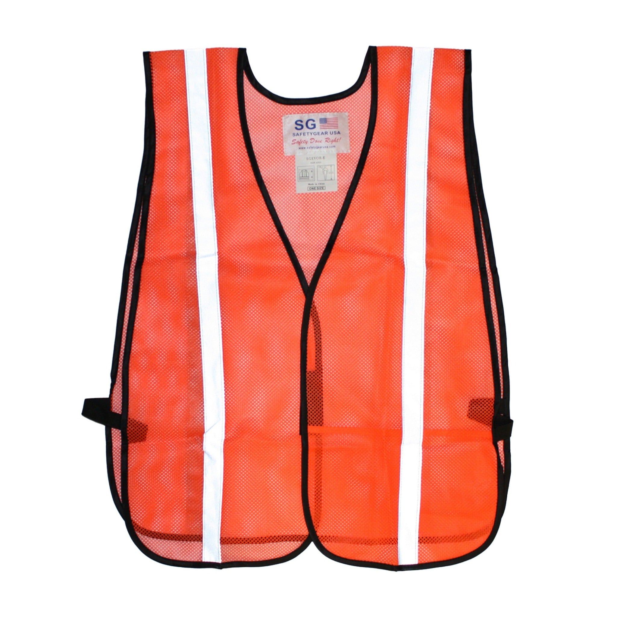 PIP 300-EVOR-E Non-ANSI One Pocket Mesh Safety Vest_Orange_Flat